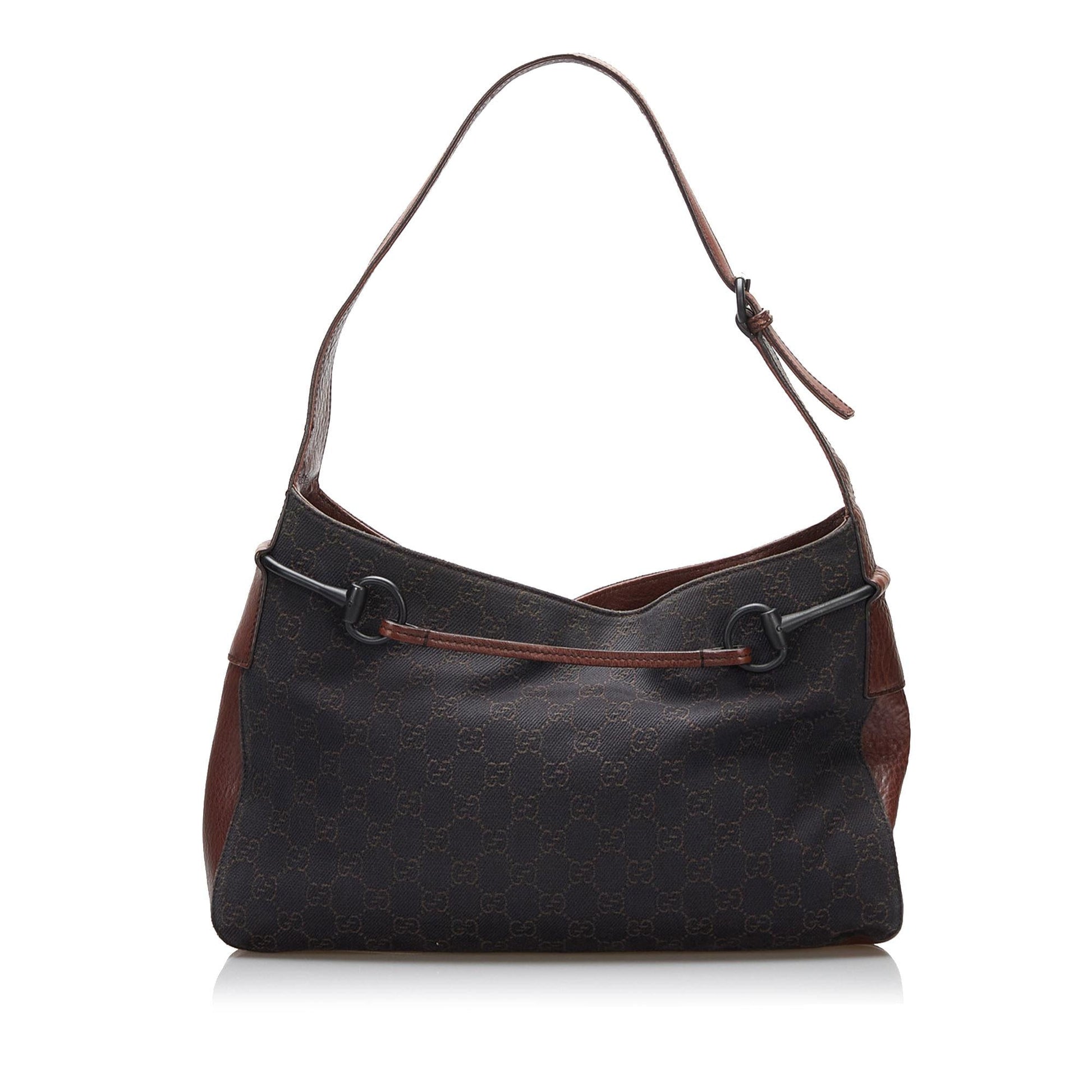 Gucci GG Canvas Horsebit Shoulder Bag (SHG-JXZoIh)