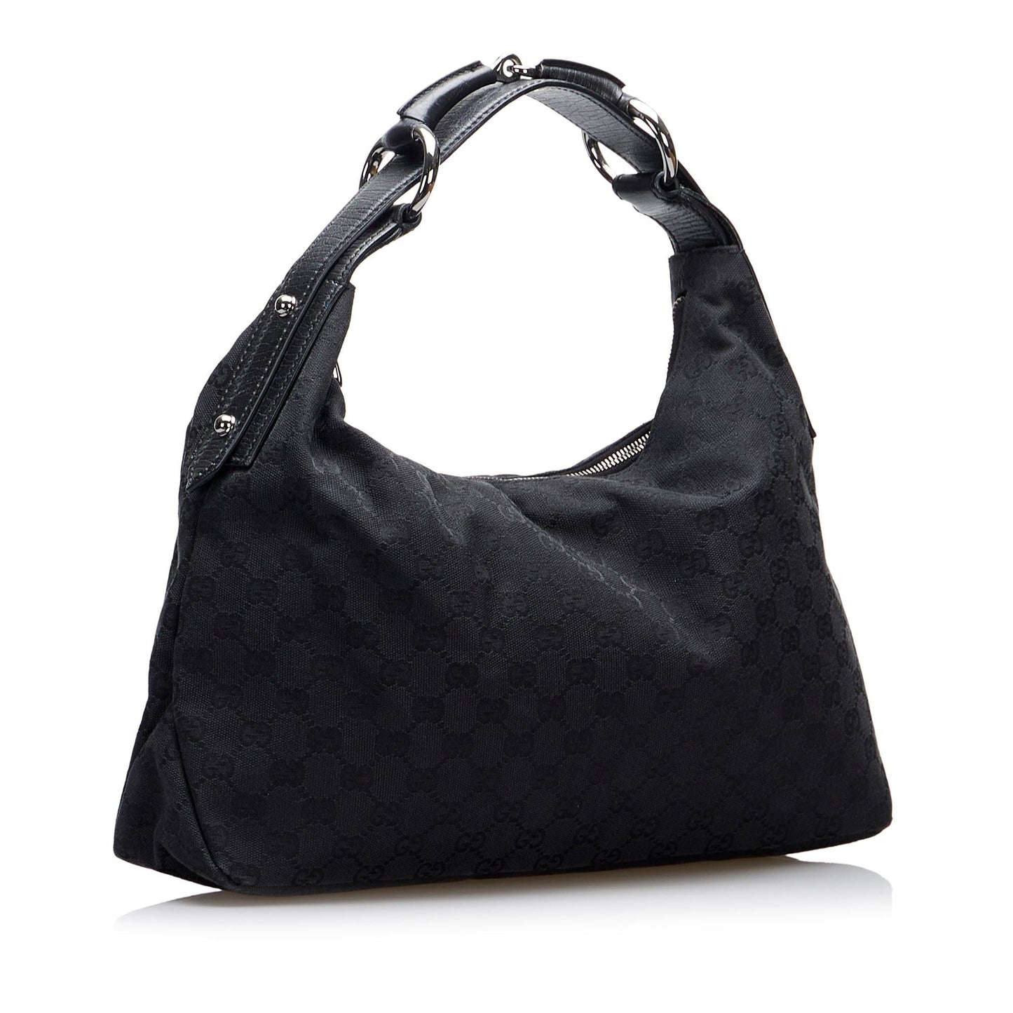 Gucci GG Canvas Horsebit Shoulder Bag (SHG-wbDRzT)