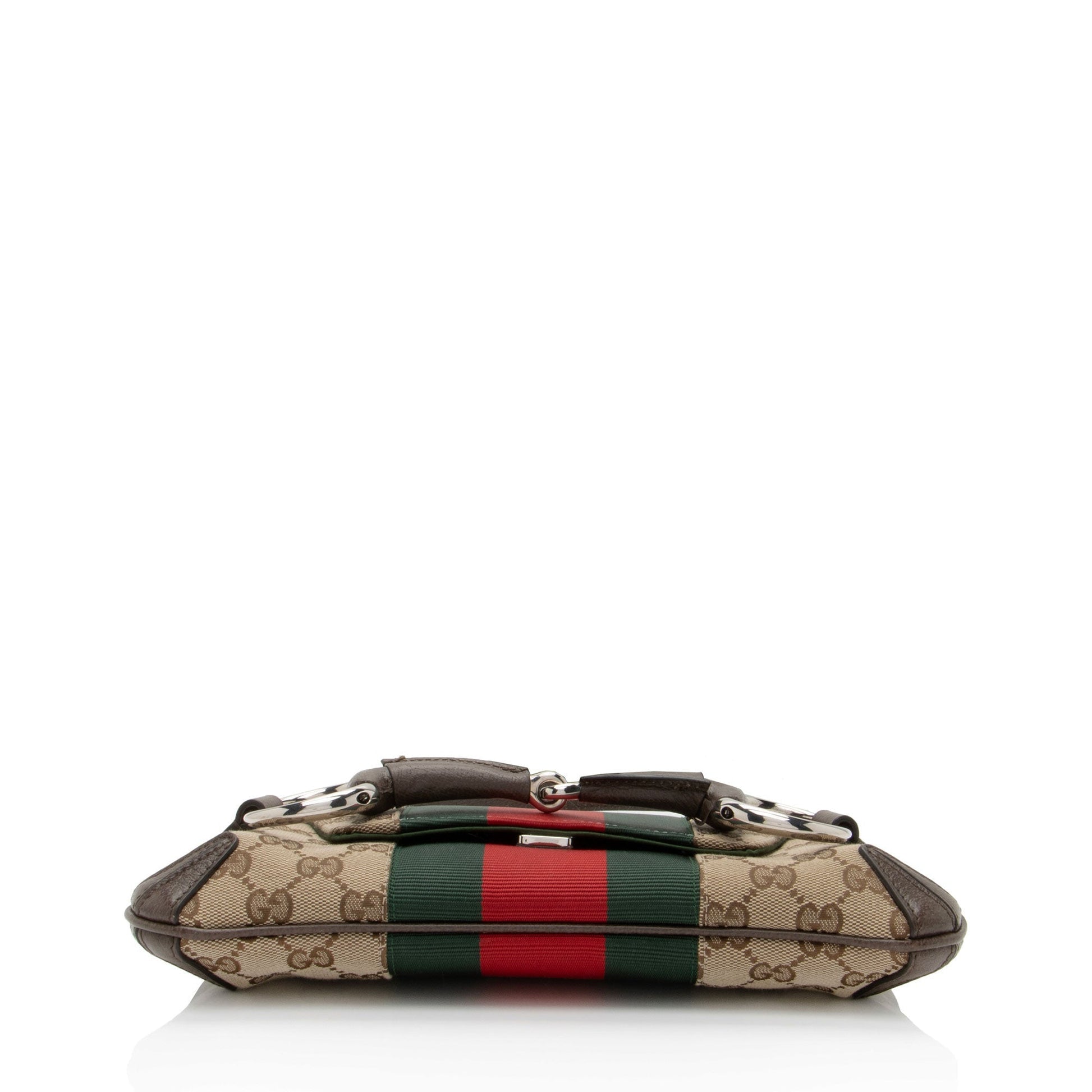 Gucci Nylon Chain Leather Shoulder Bag