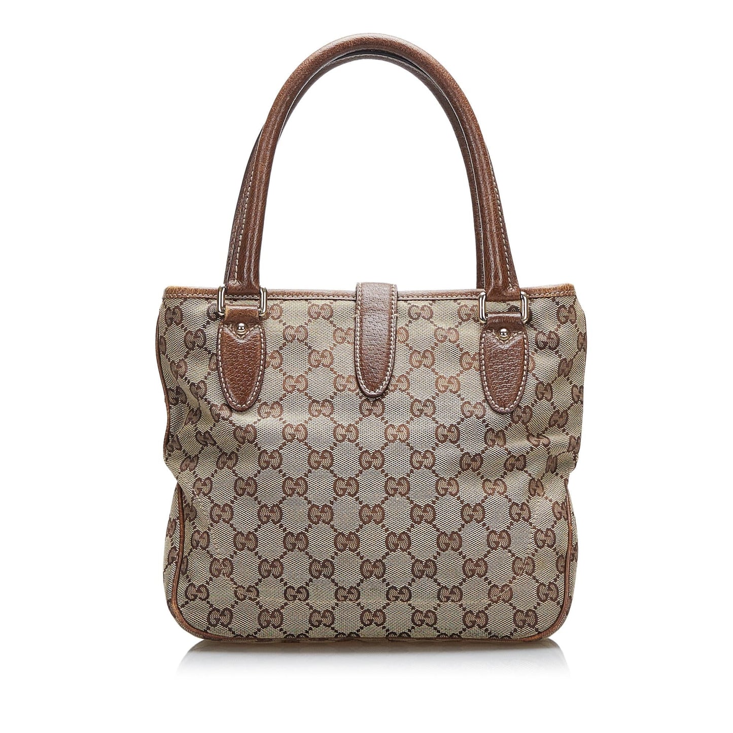 Gucci GG Canvas Jackie Piston Lock Handbag (SHG-oonzW2)