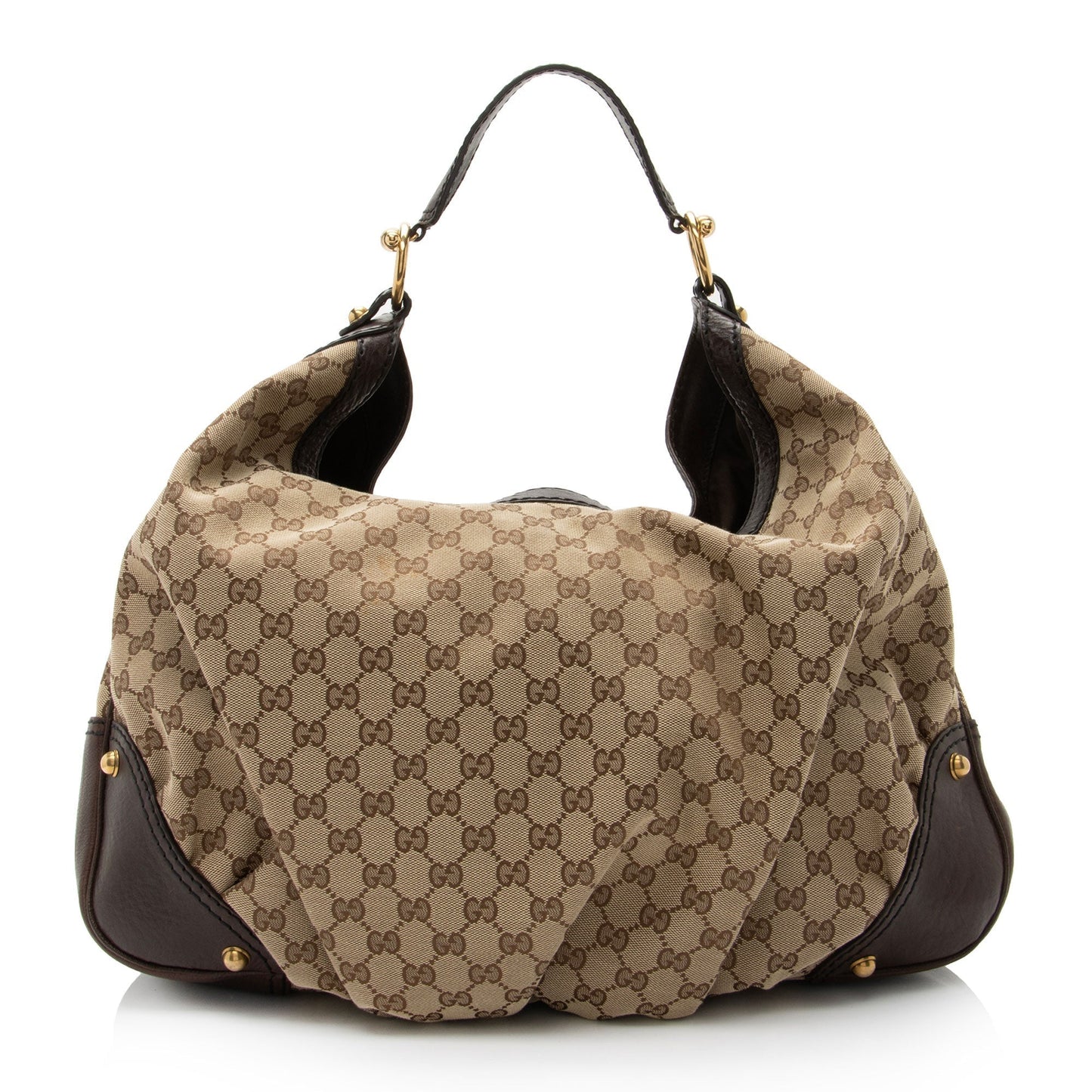 Gucci Leather Canvas Shoulder Bag