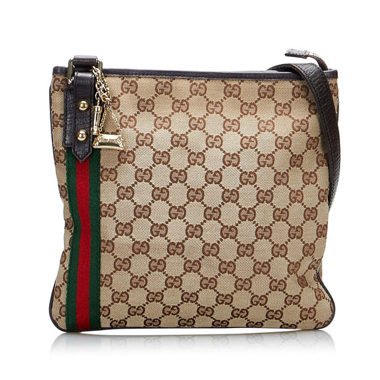Gucci GG Canvas Jolicoeur Crossbody (SHG-0Pg20f)