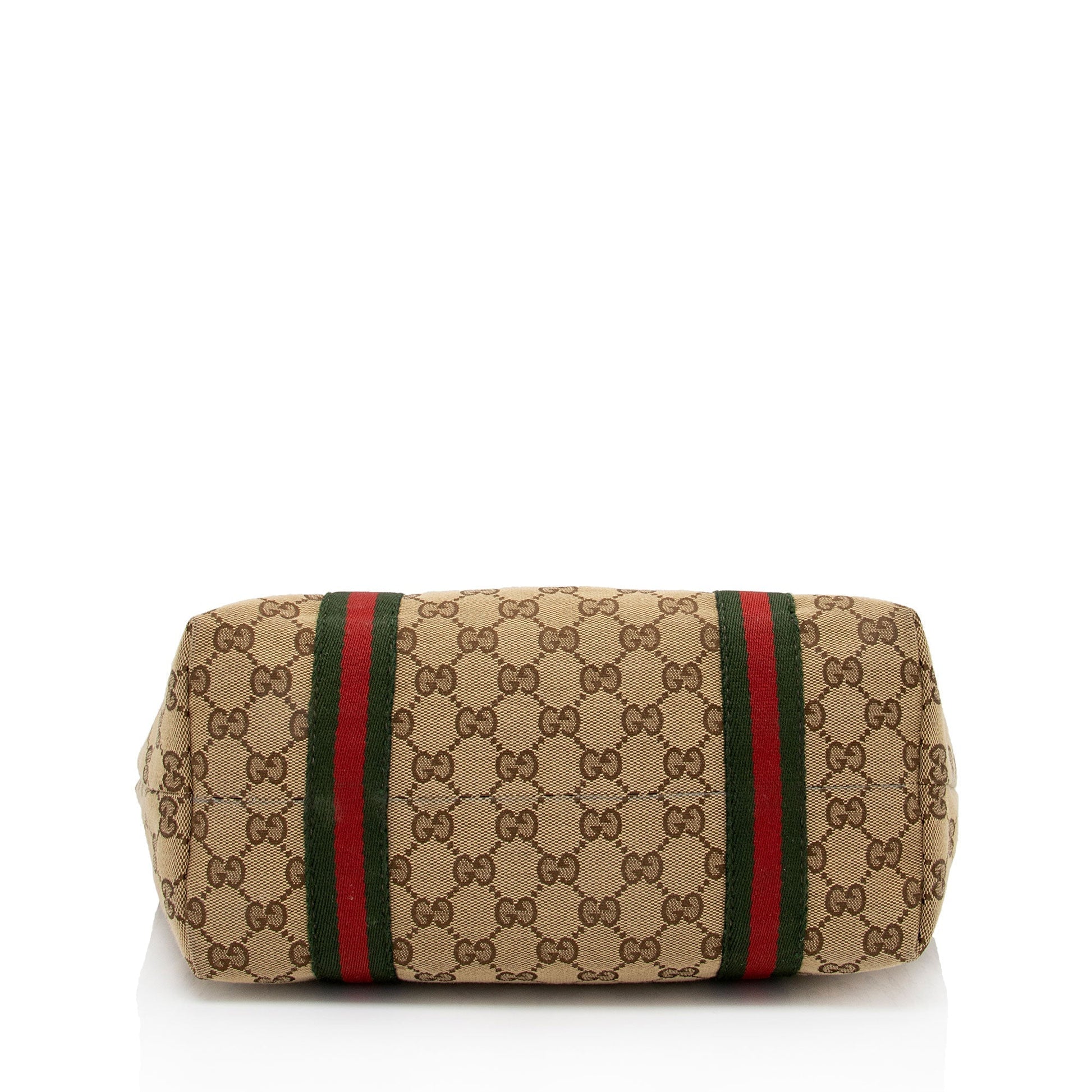 Gucci Nylon Leather Canvas Tote