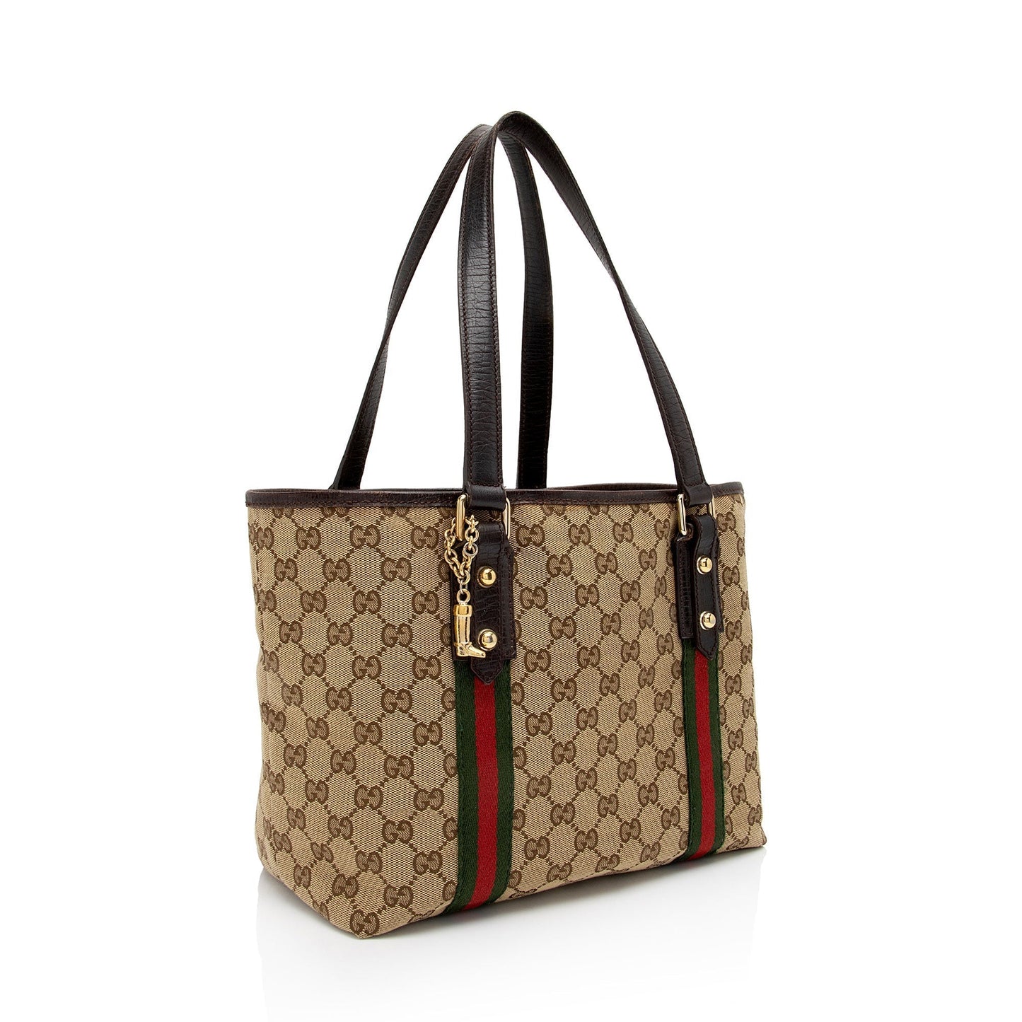 Gucci Nylon Leather Canvas Tote