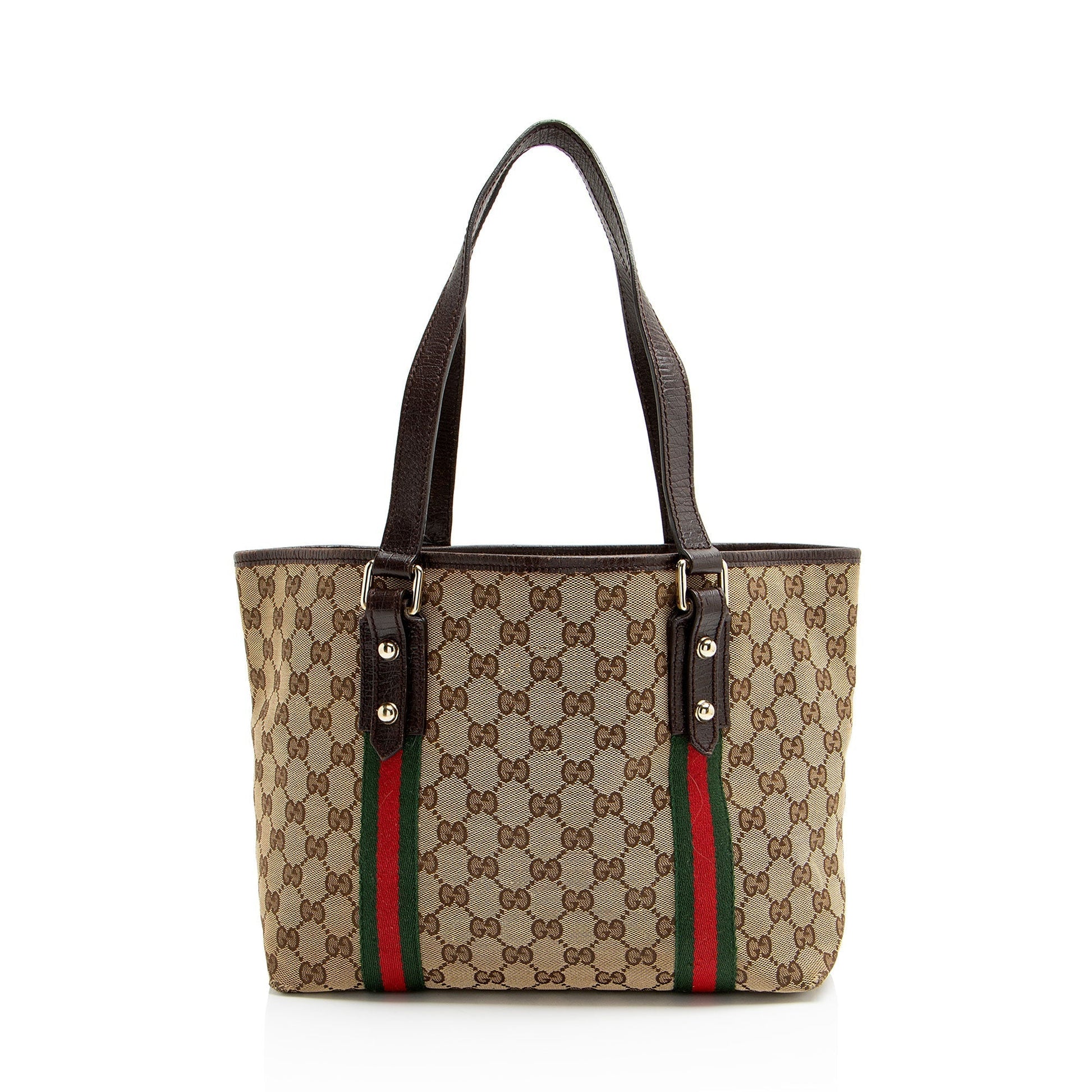 Gucci Nylon Leather Canvas Tote