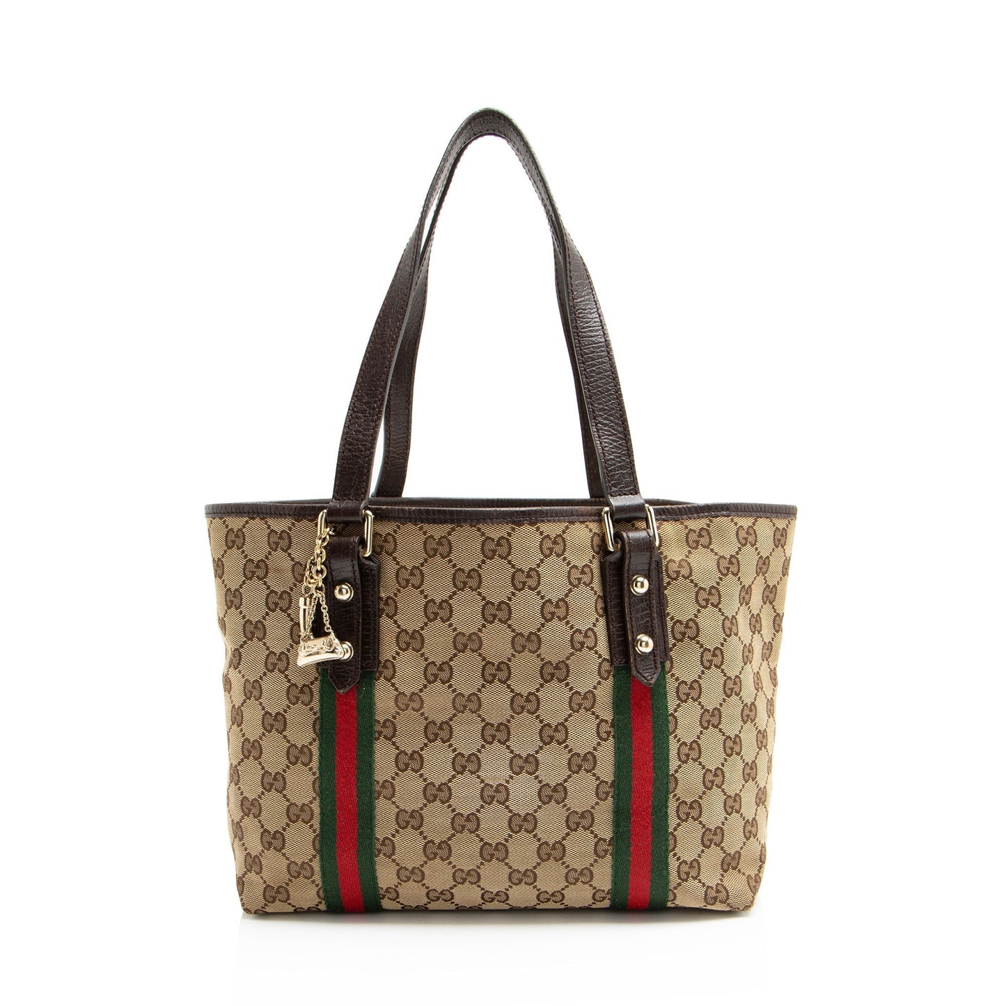 Gucci Nylon Leather Canvas Tote