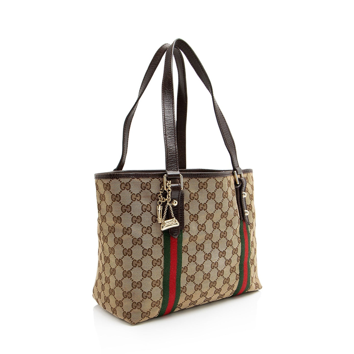 Gucci Nylon Leather Canvas Tote