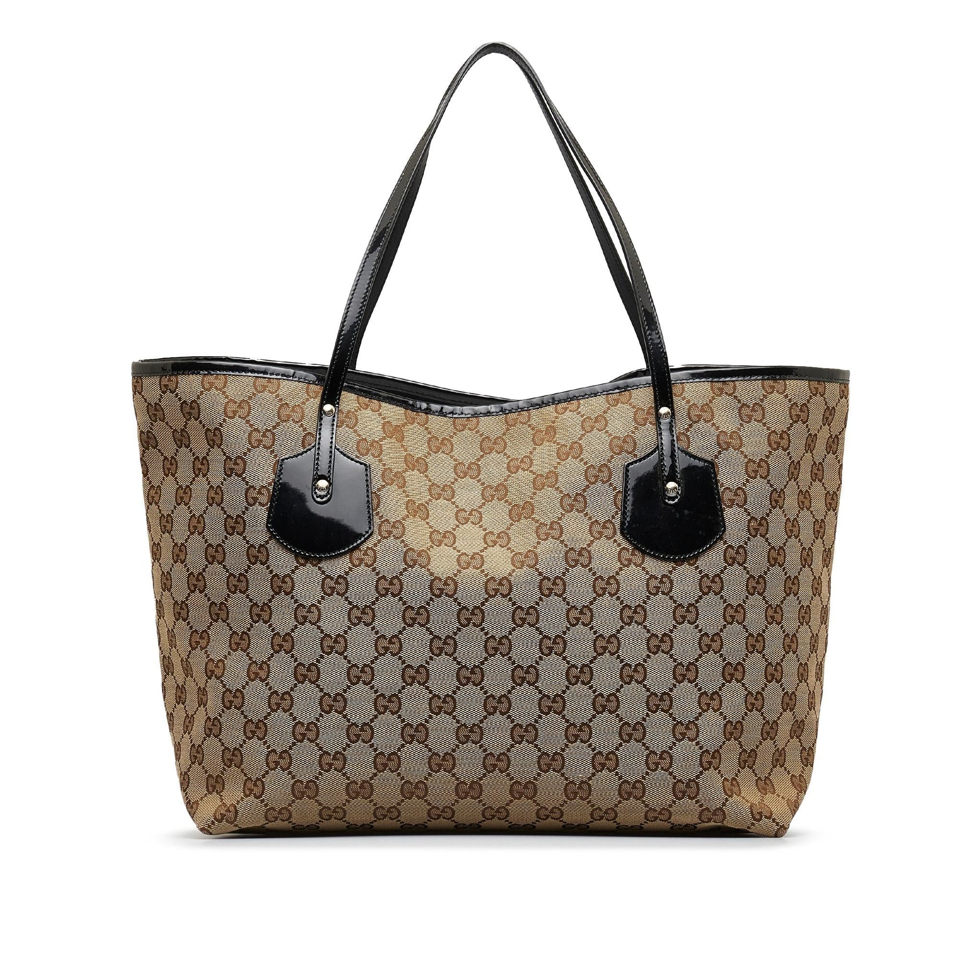 Gucci Leather Canvas Tote