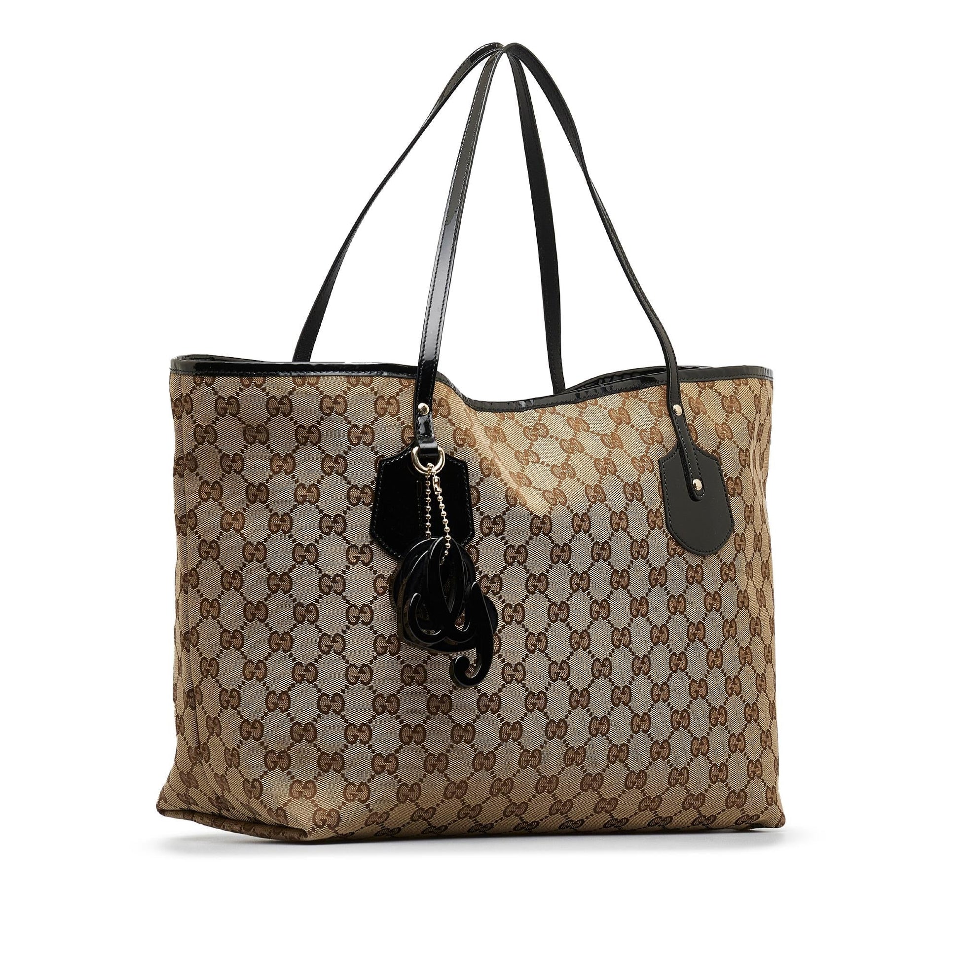 Gucci Leather Canvas Tote