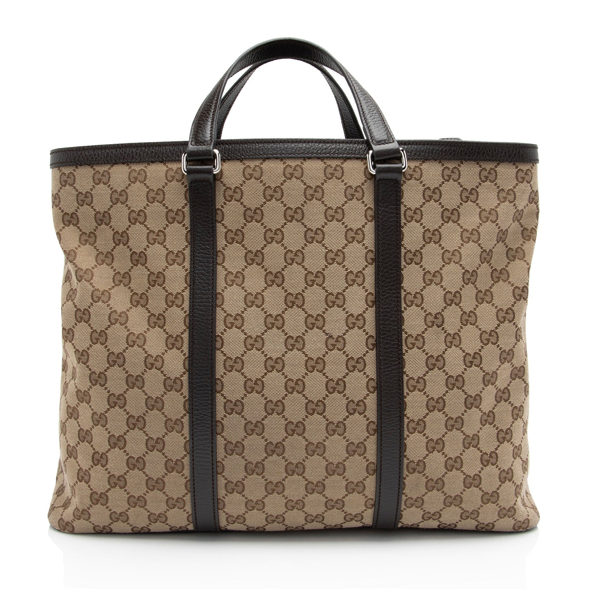 Gucci Leather Canvas Tote