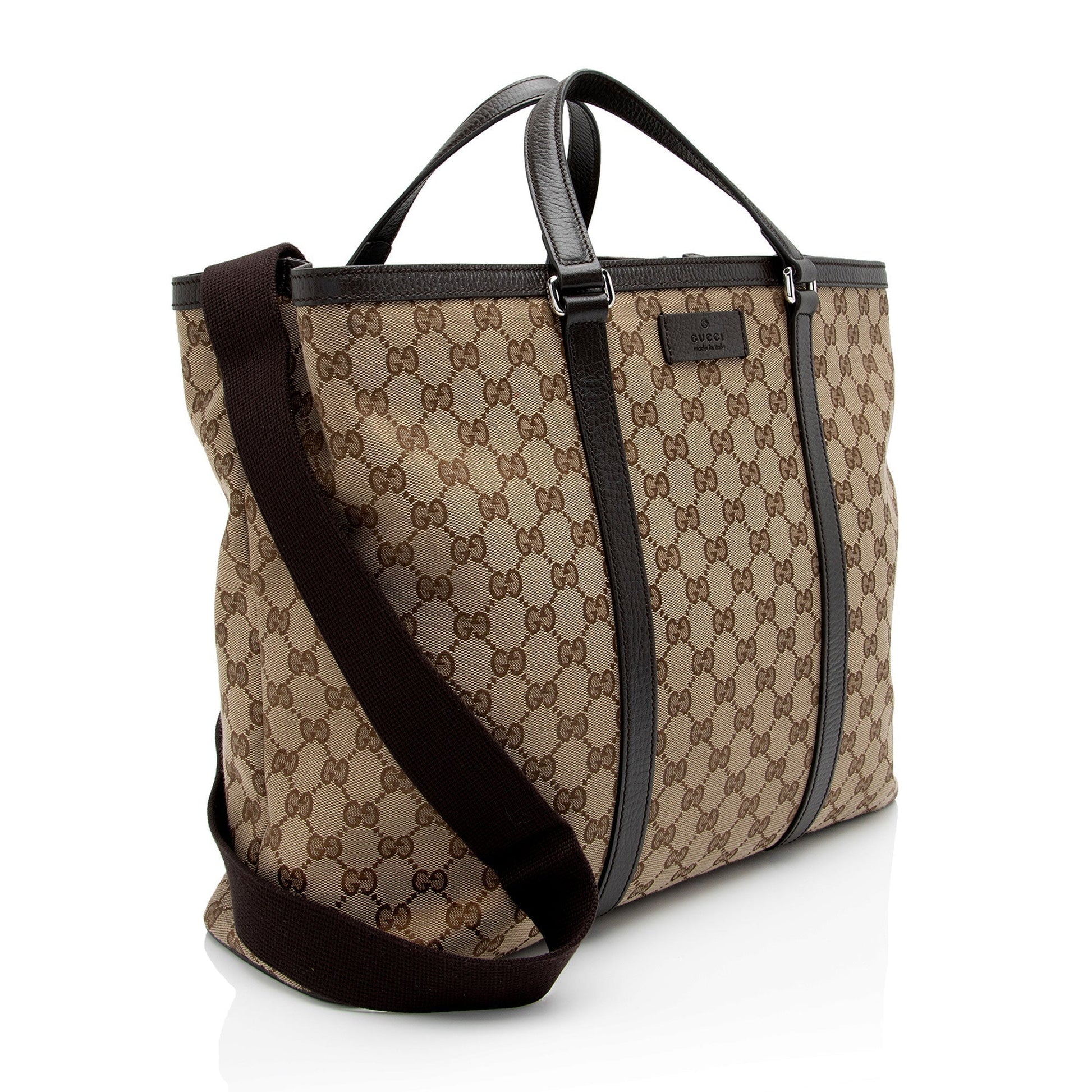 Gucci Leather Canvas Tote