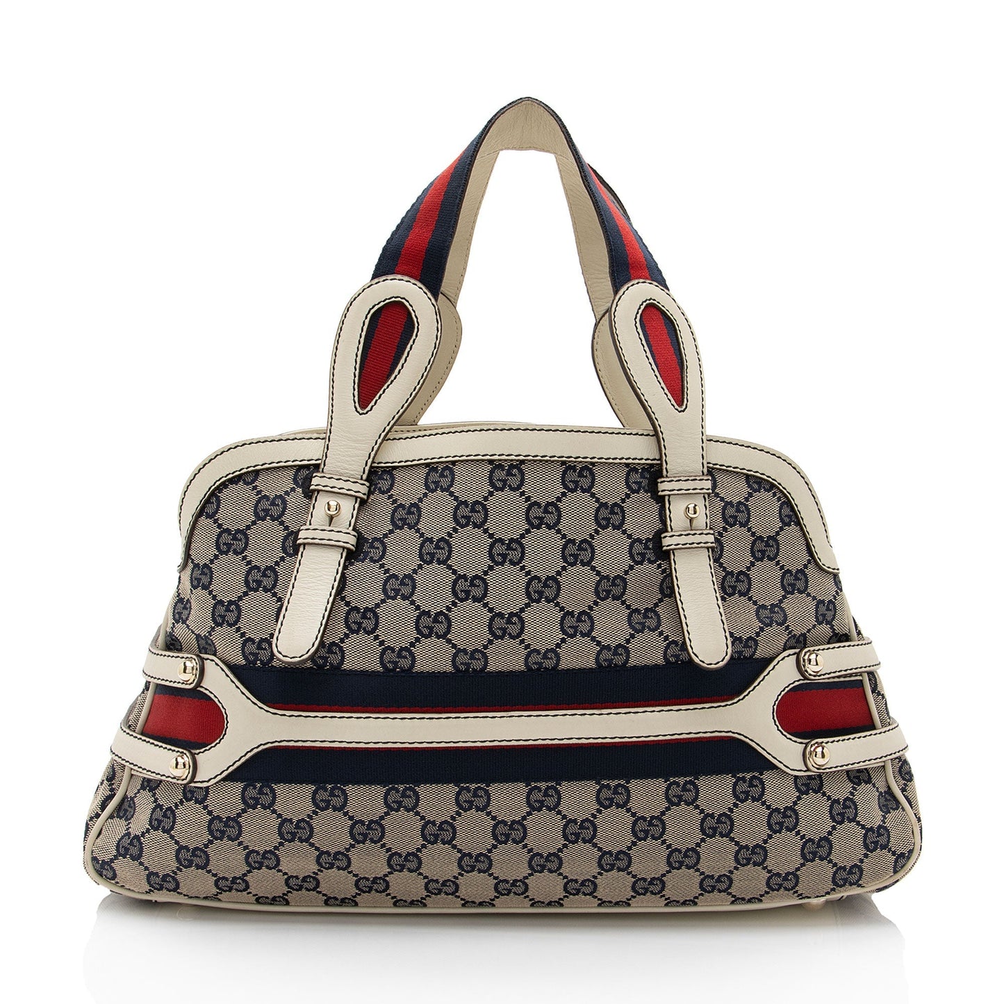 Gucci Nylon Leather Canvas Shoulder Bag