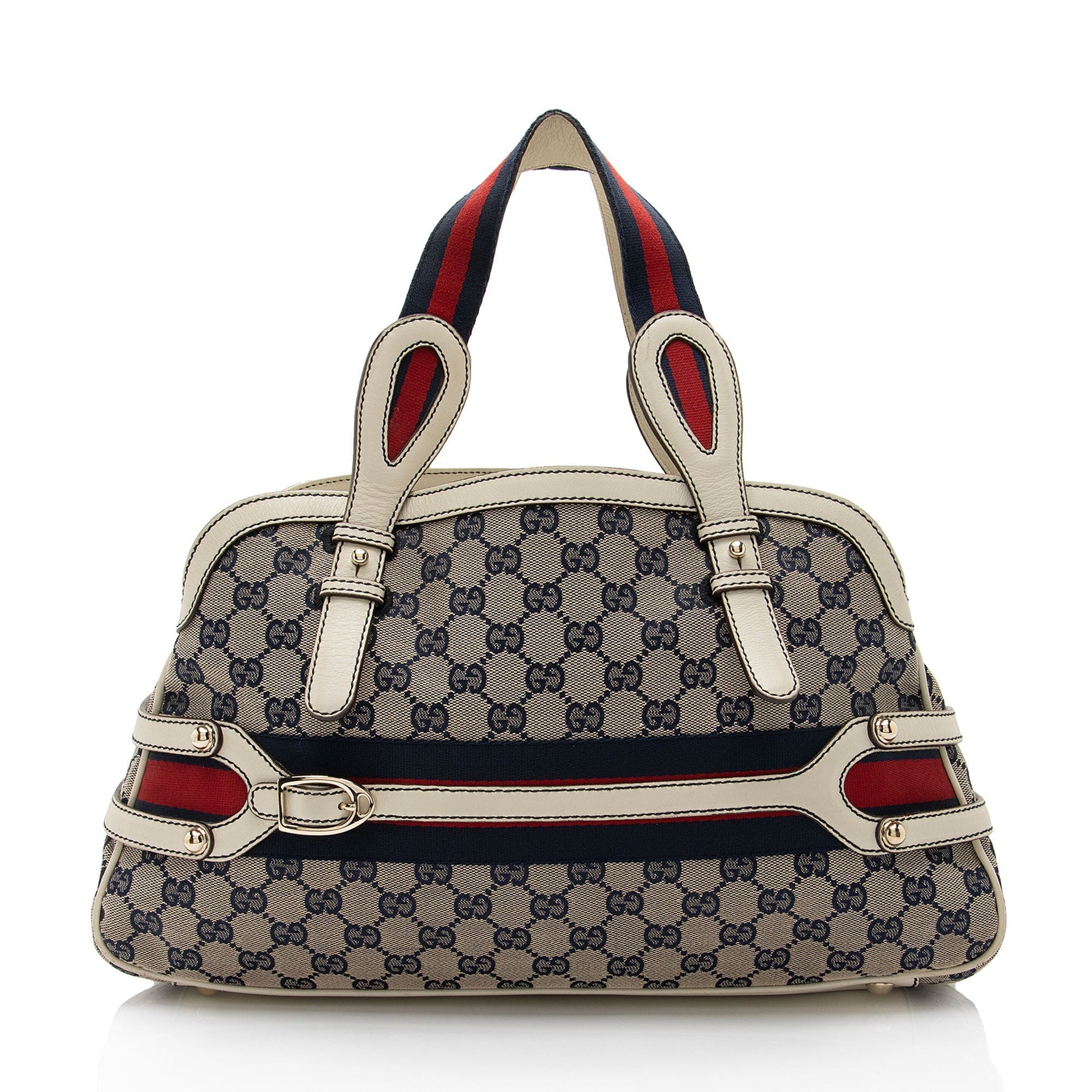Gucci Nylon Leather Canvas Shoulder Bag