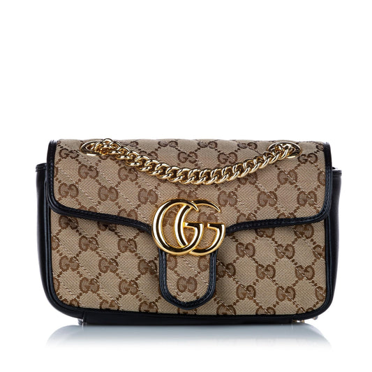 Gucci GG Canvas Marmont Crossbody Bag (SHG-29247)