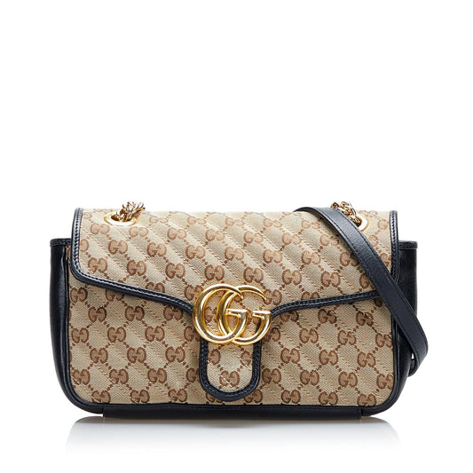 Gucci GG Canvas Marmont Crossbody (SHG-2wAlnW)
