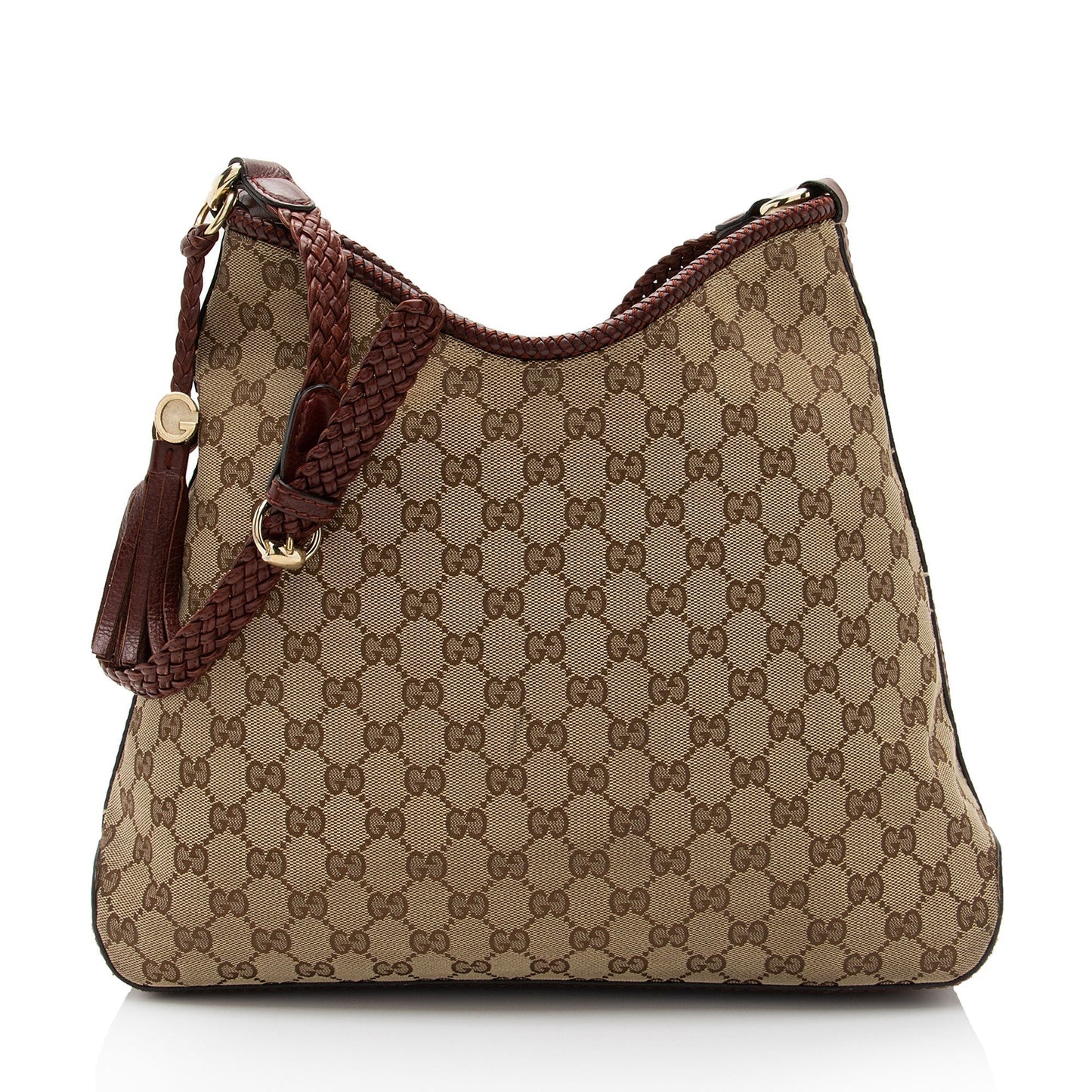Gucci Leather Canvas Shoulder Bag