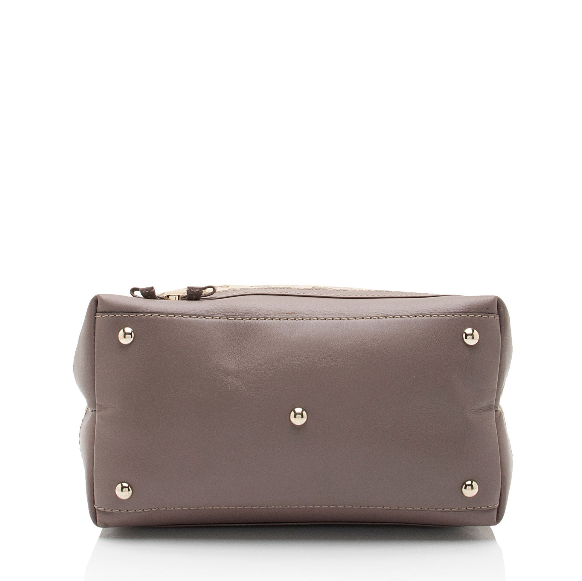 Gucci Leather Canvas Shoulder Bag