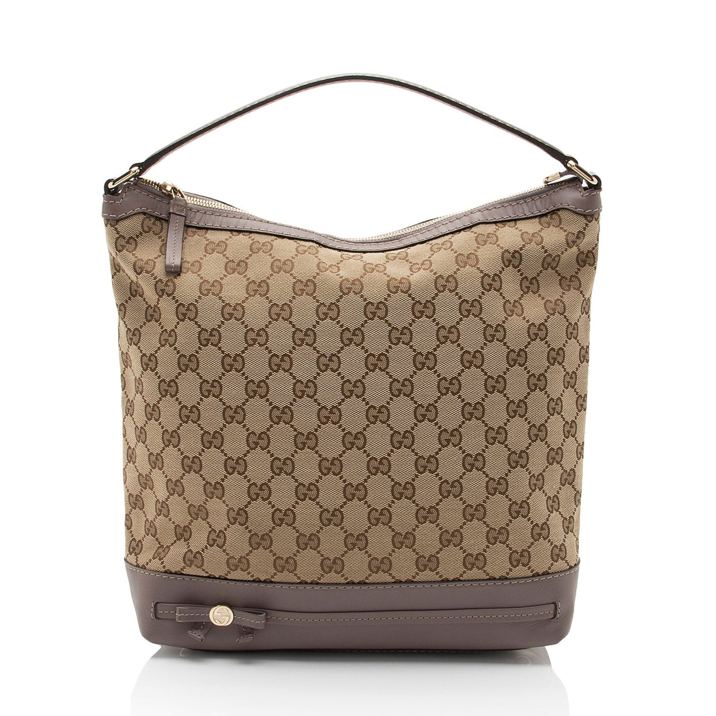 Gucci Leather Canvas Shoulder Bag