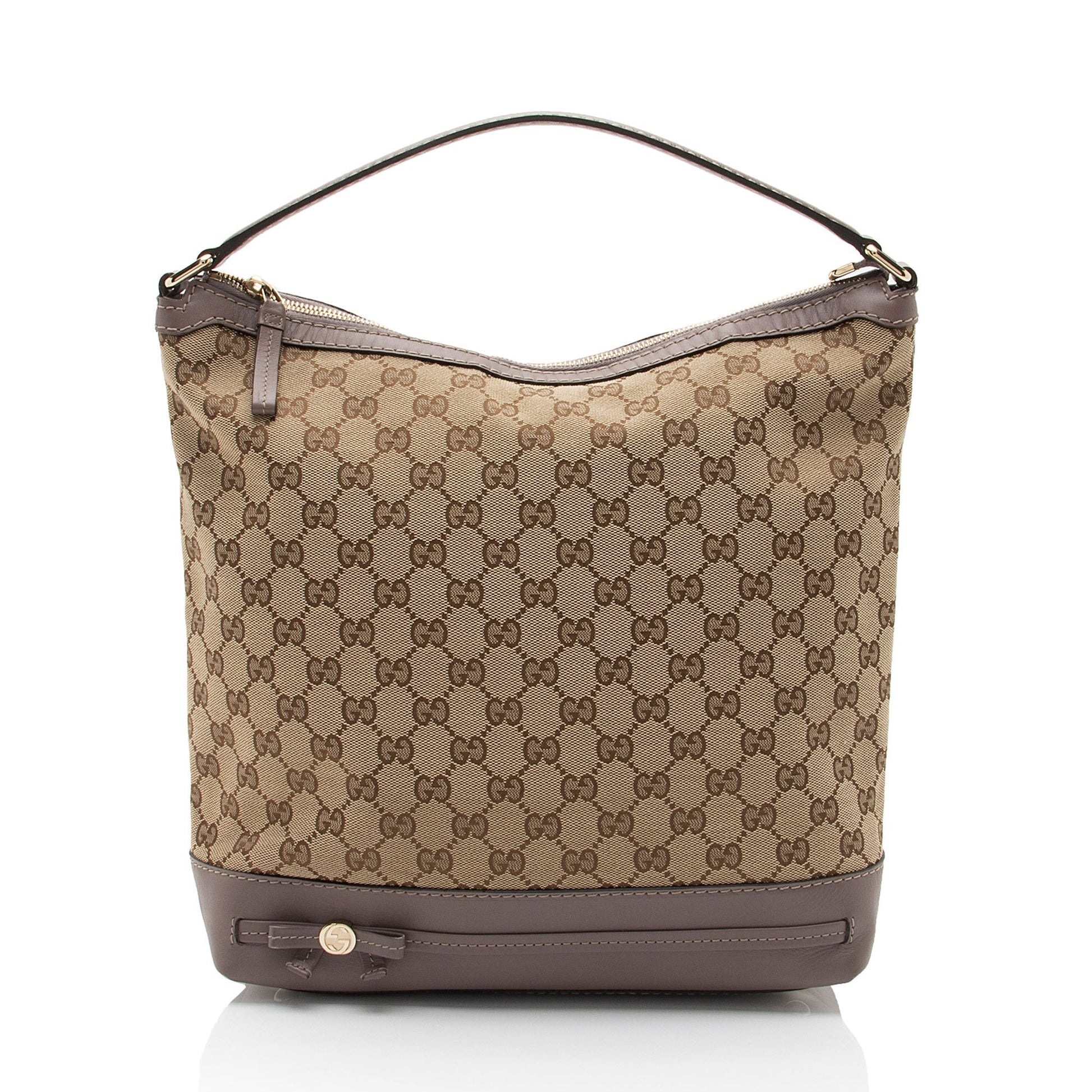 Gucci Leather Canvas Shoulder Bag