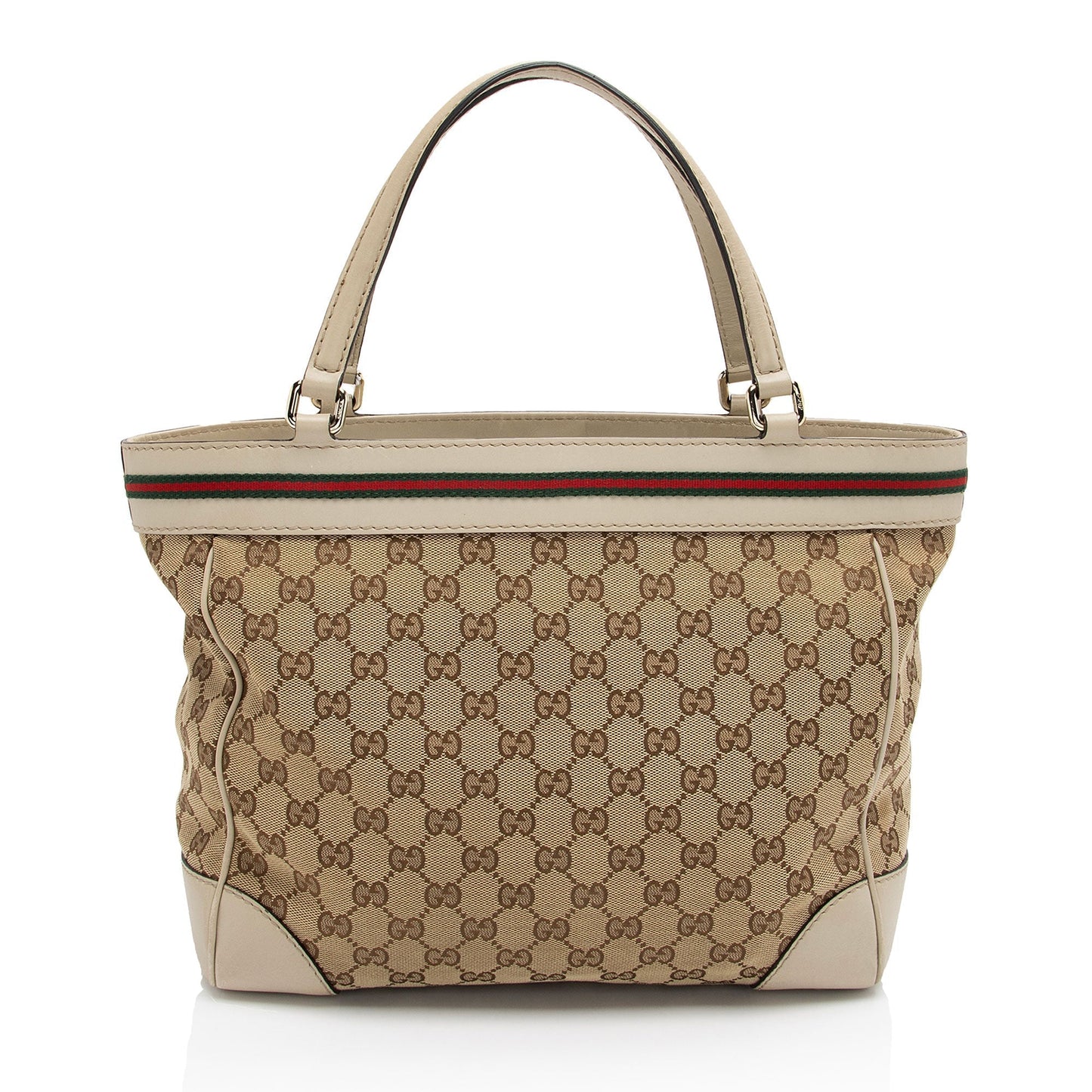 Gucci Nylon Leather Canvas Tote