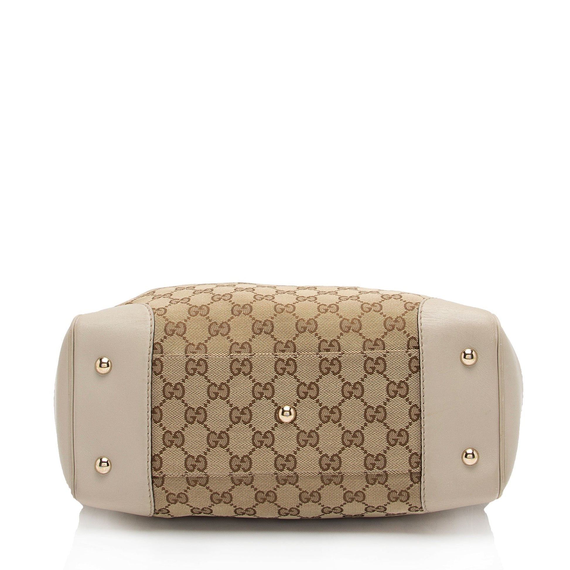 Gucci Nylon Leather Canvas Tote