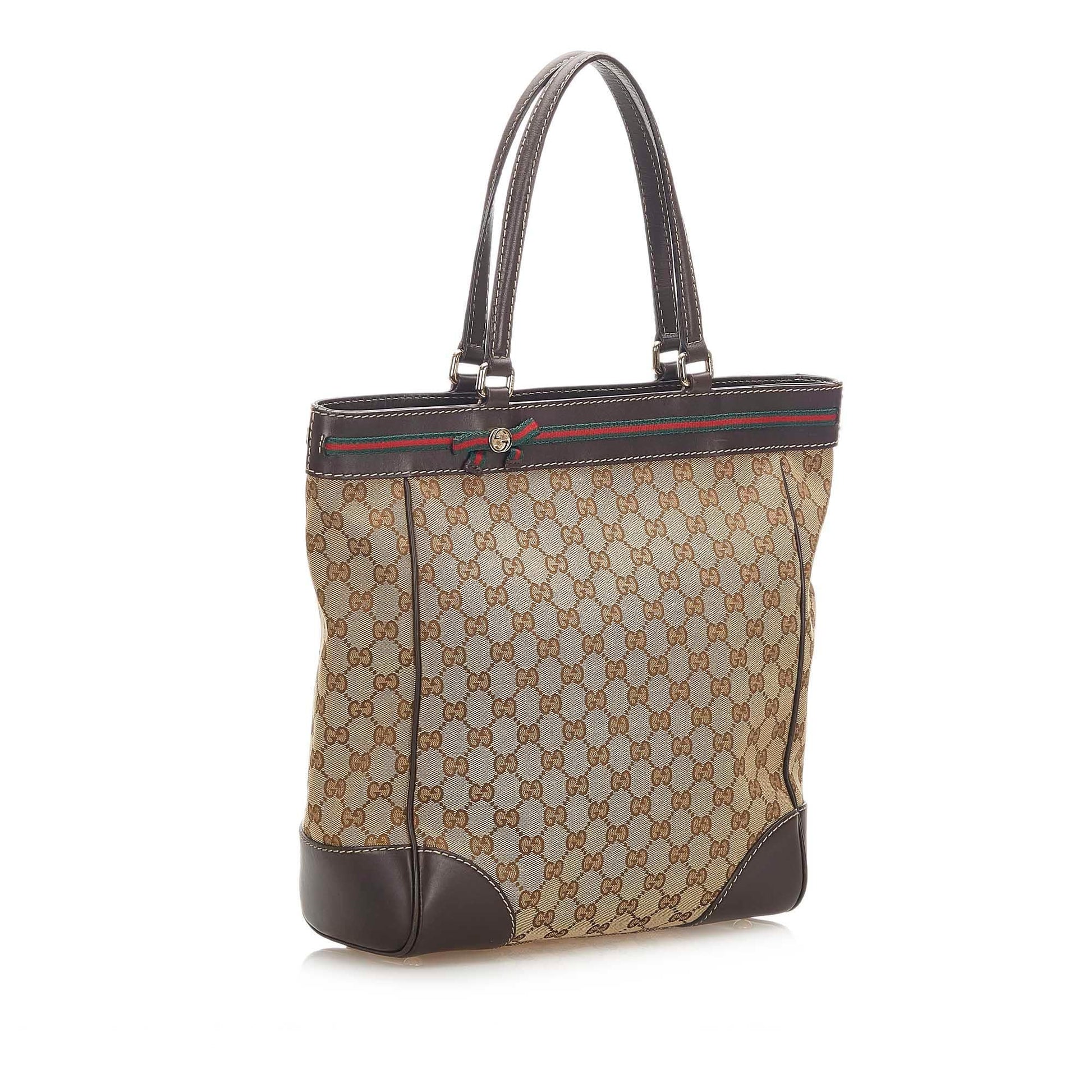 Gucci Canvas Monogram Tote Style 28