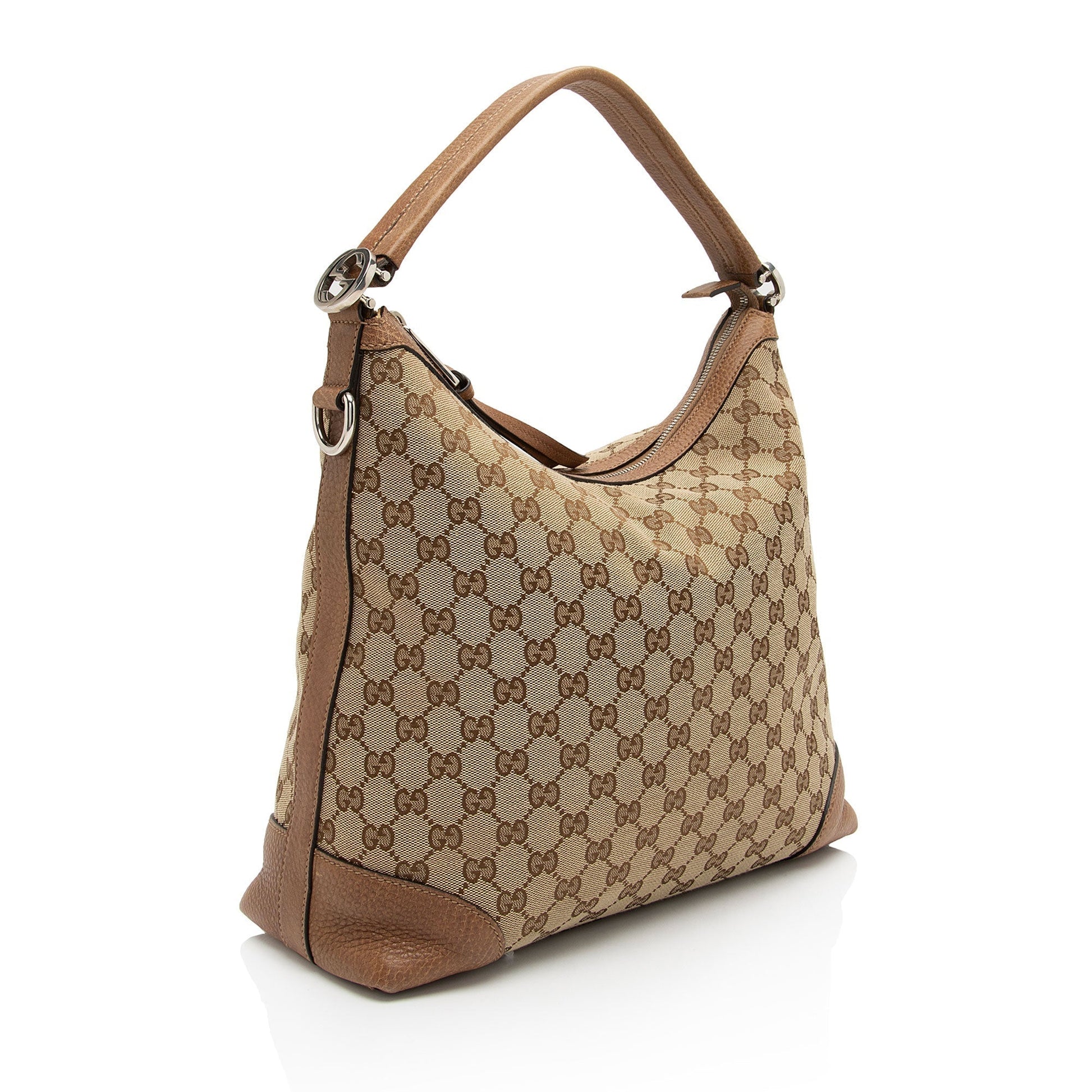 Gucci Leather Canvas Shoulder Bag