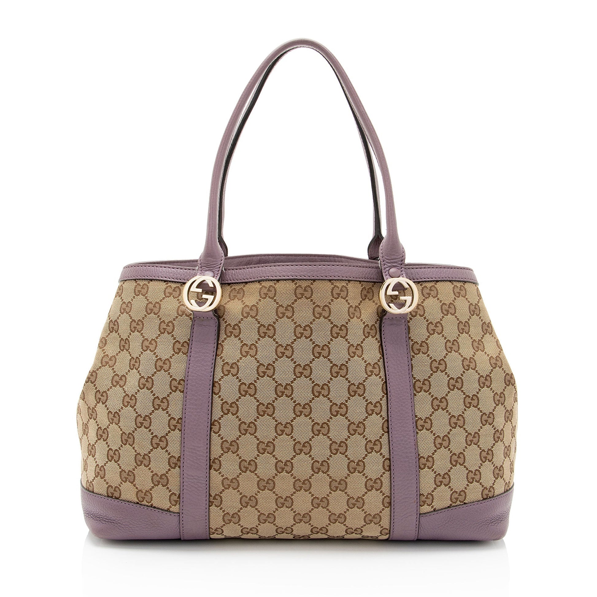 Gucci Leather Canvas Tote
