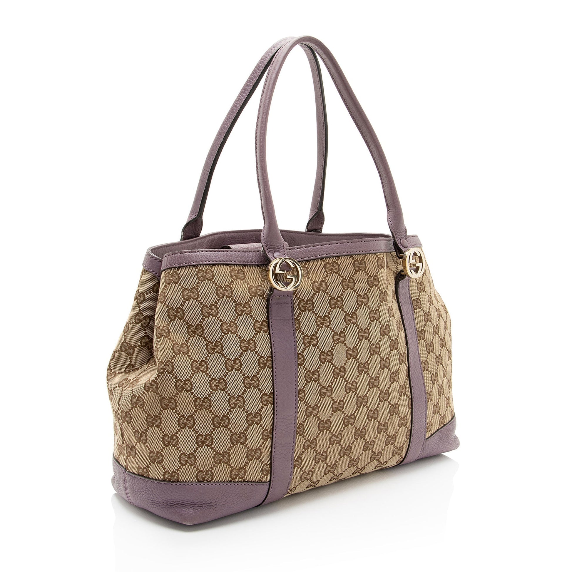 Gucci Leather Canvas Tote