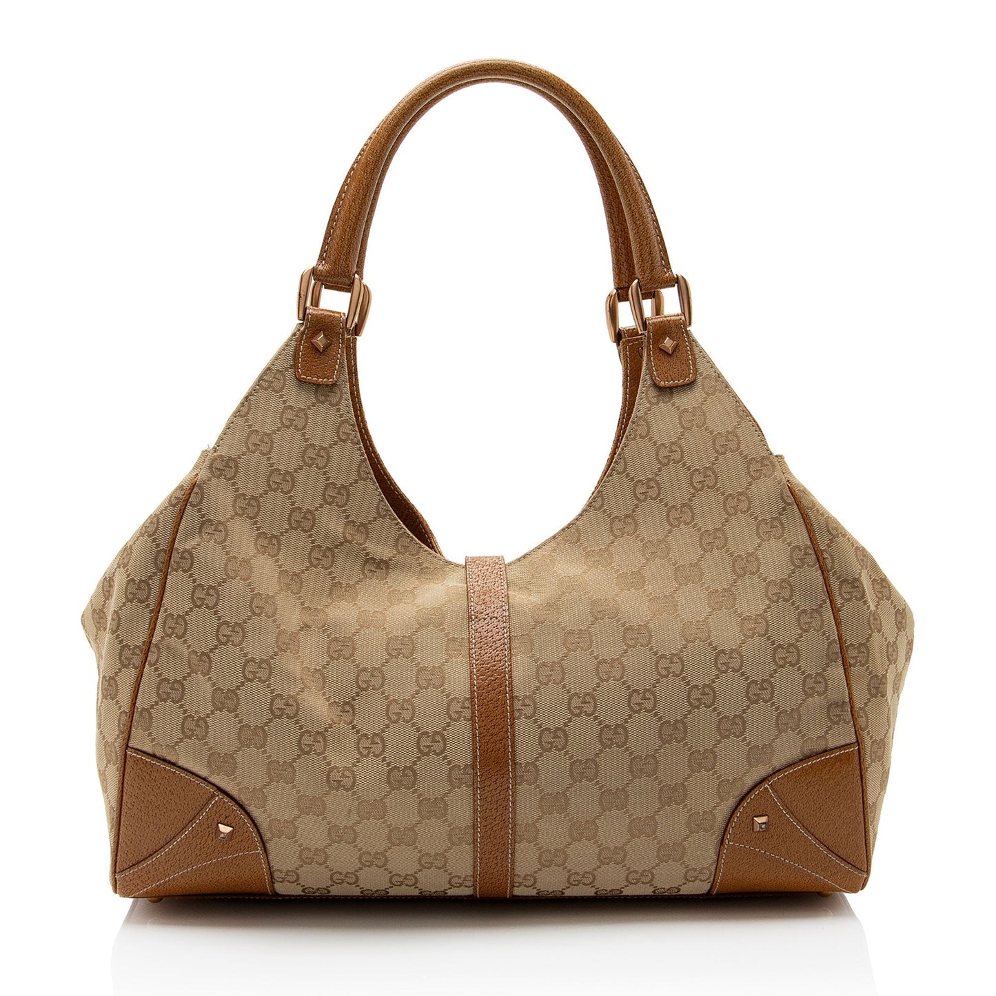 Gucci Leather Canvas Shoulder Bag