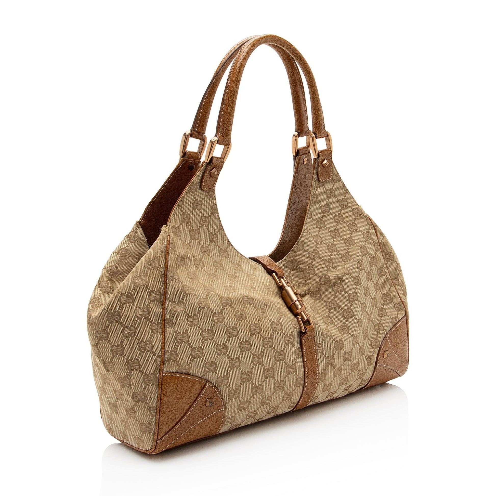Gucci Leather Canvas Shoulder Bag