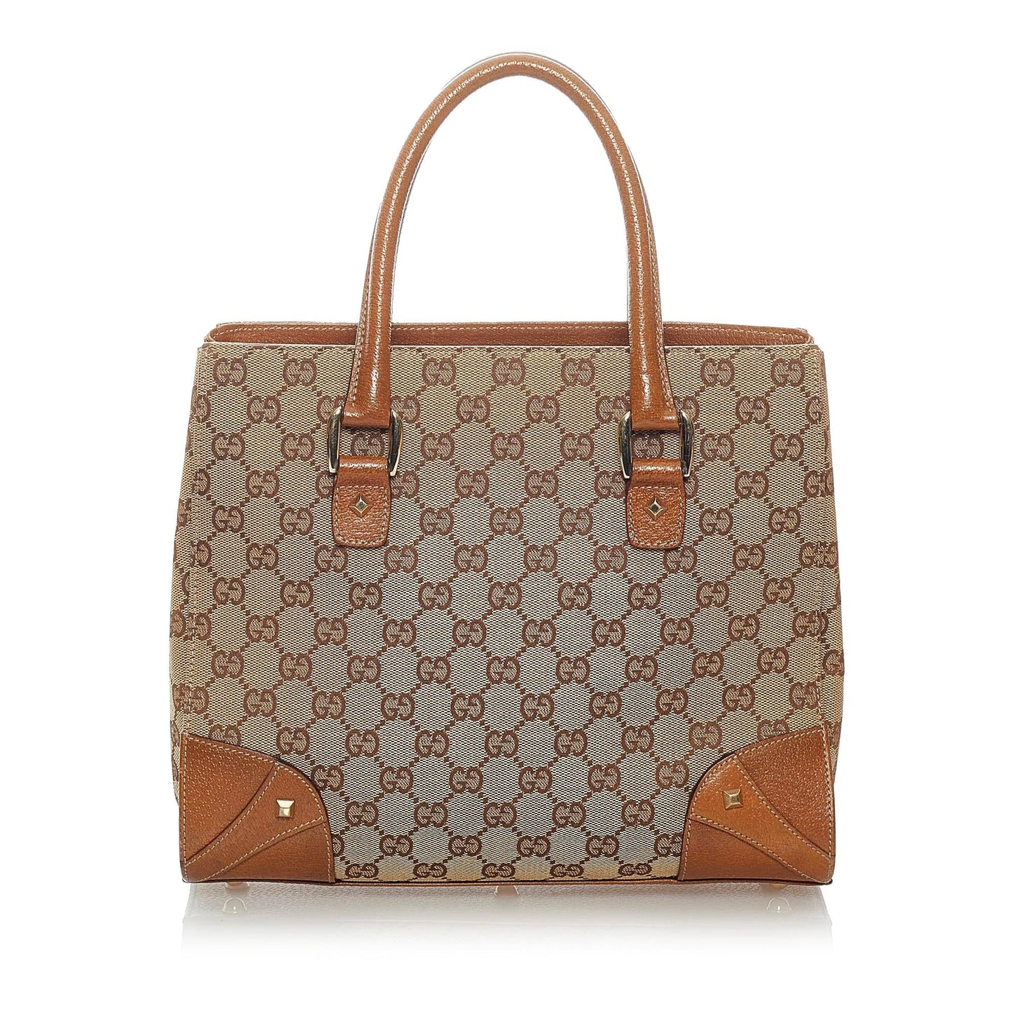 Gucci GG Canvas Nailhead Handbag (SHG-32388)