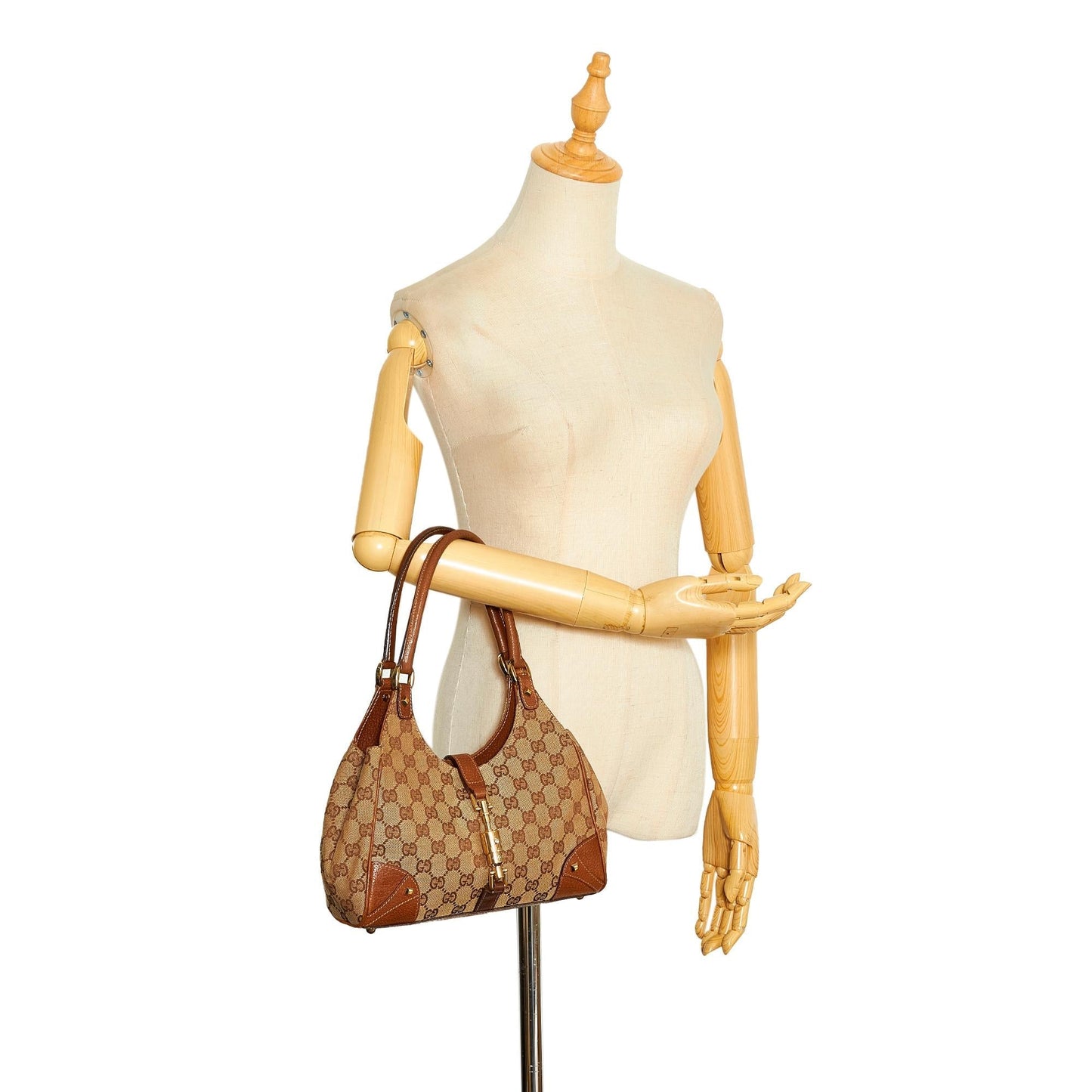 Gucci GG Canvas Nailhead Jackie Bardot (SHG-6ihMuF)