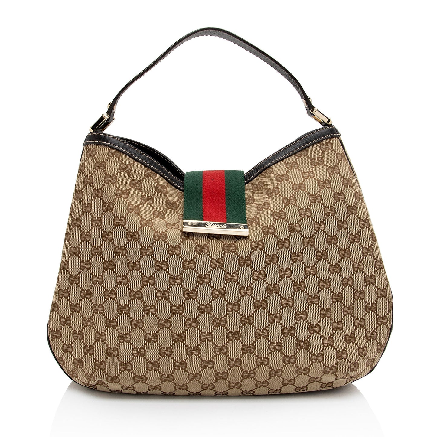 Gucci Nylon Leather Canvas Shoulder Bag