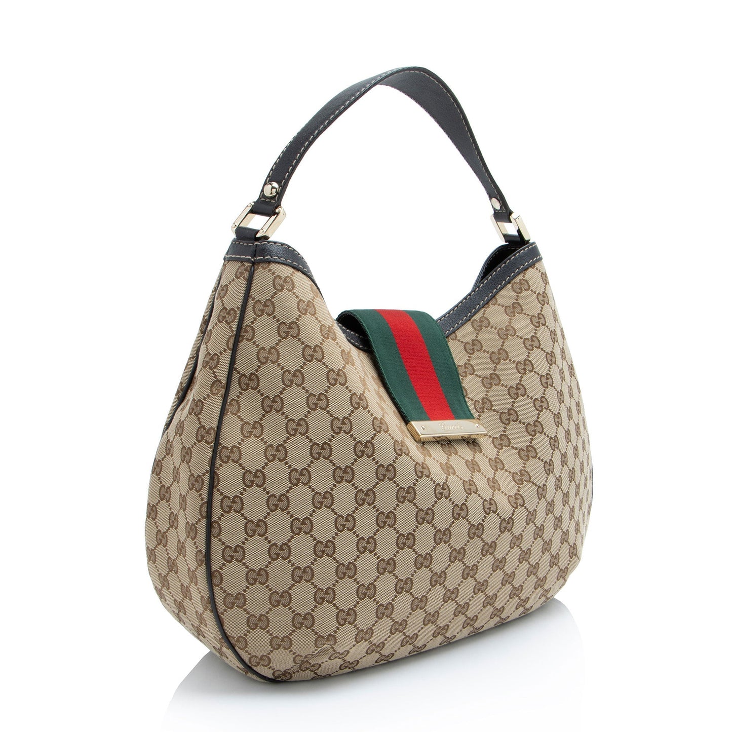 Gucci GG Canvas New Ladies Web Large Hobo (SHF-KEb6Ji)