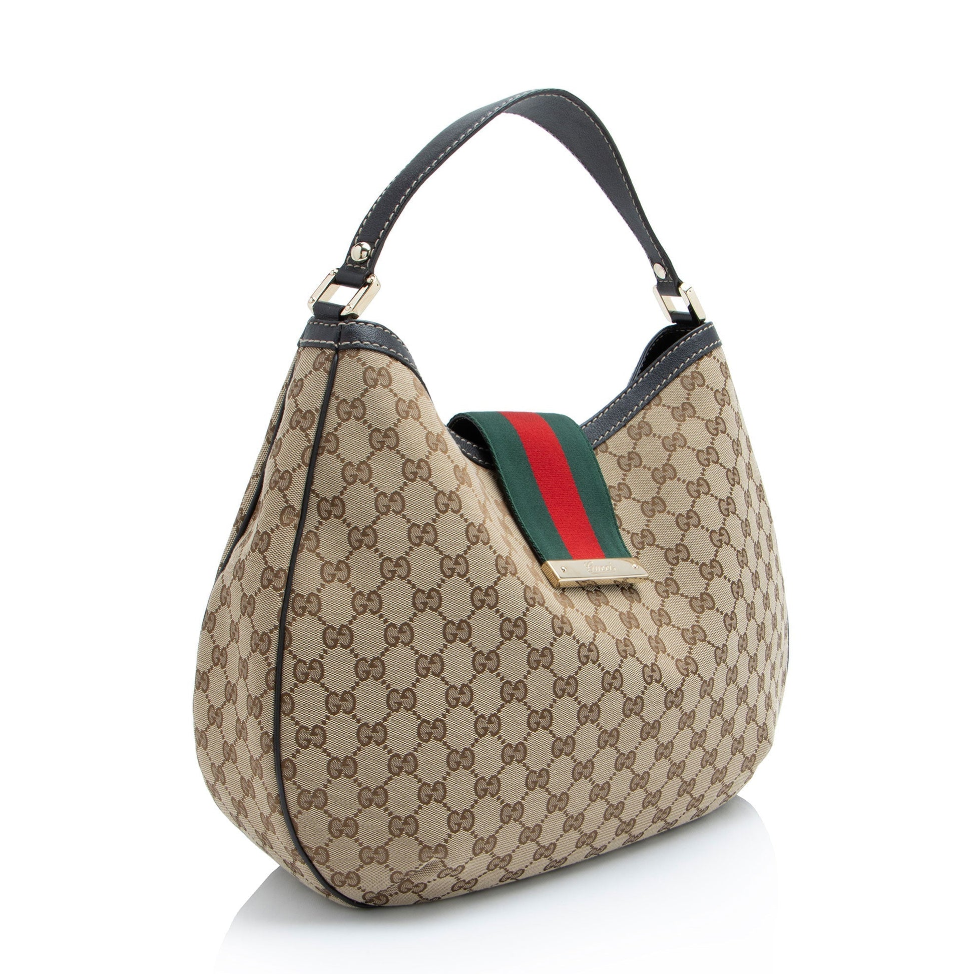 Gucci GG Canvas New Ladies Web Large Hobo (SHF-KEb6Ji)
