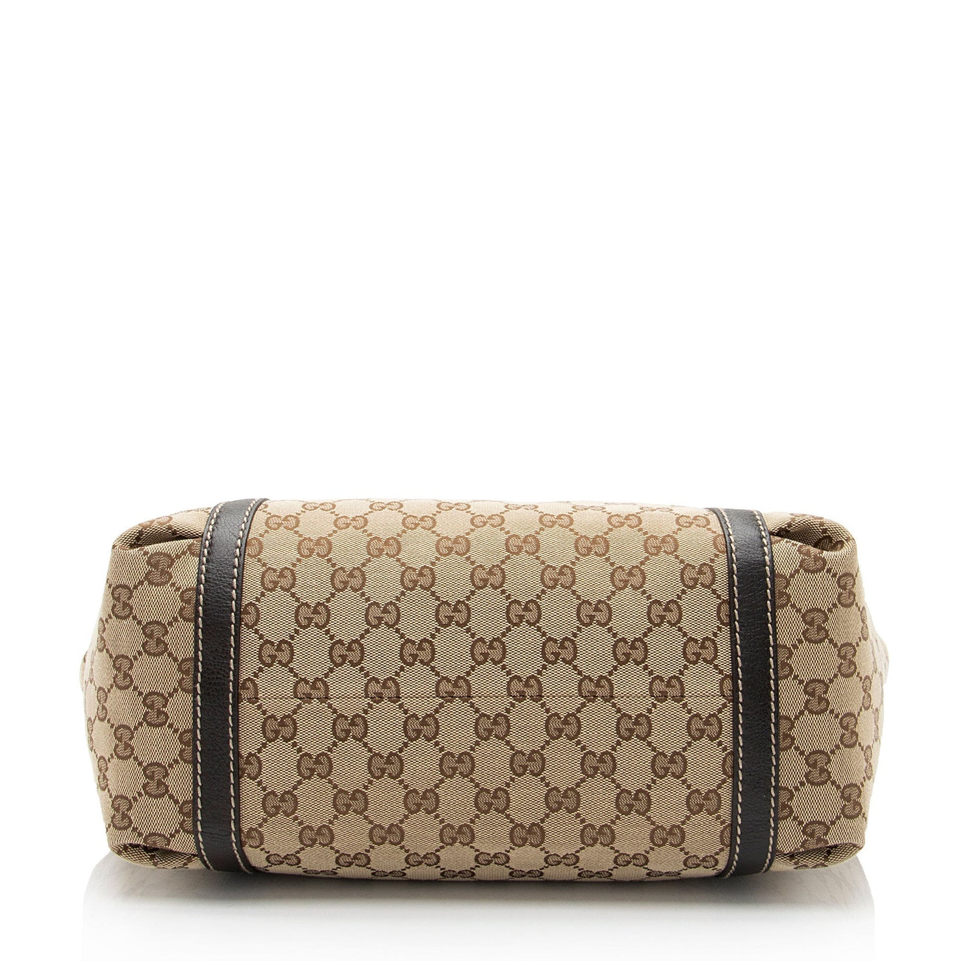 Gucci Nylon Leather Canvas Tote