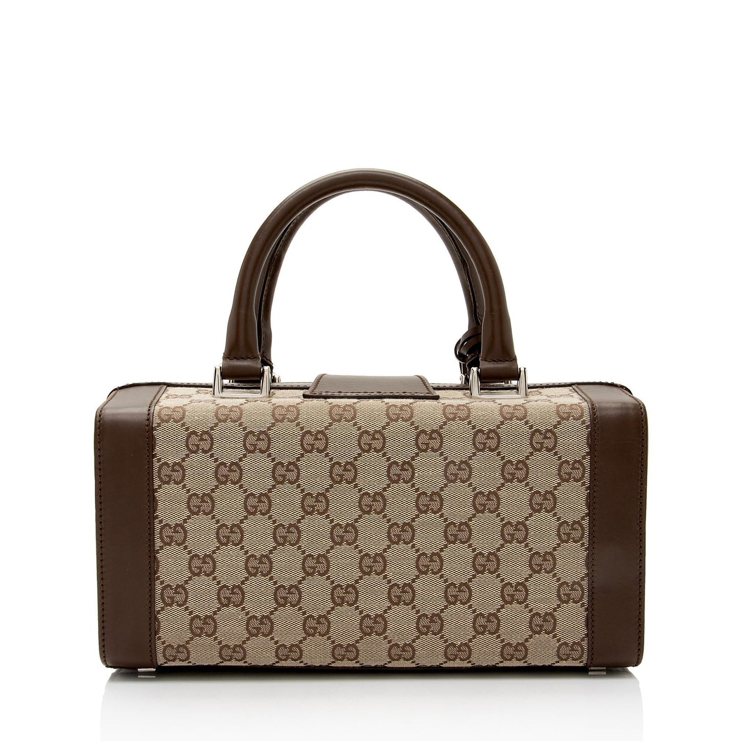 Gucci GG Canvas Padlock Top Handle Train Case (SHF-3uBuOE)
