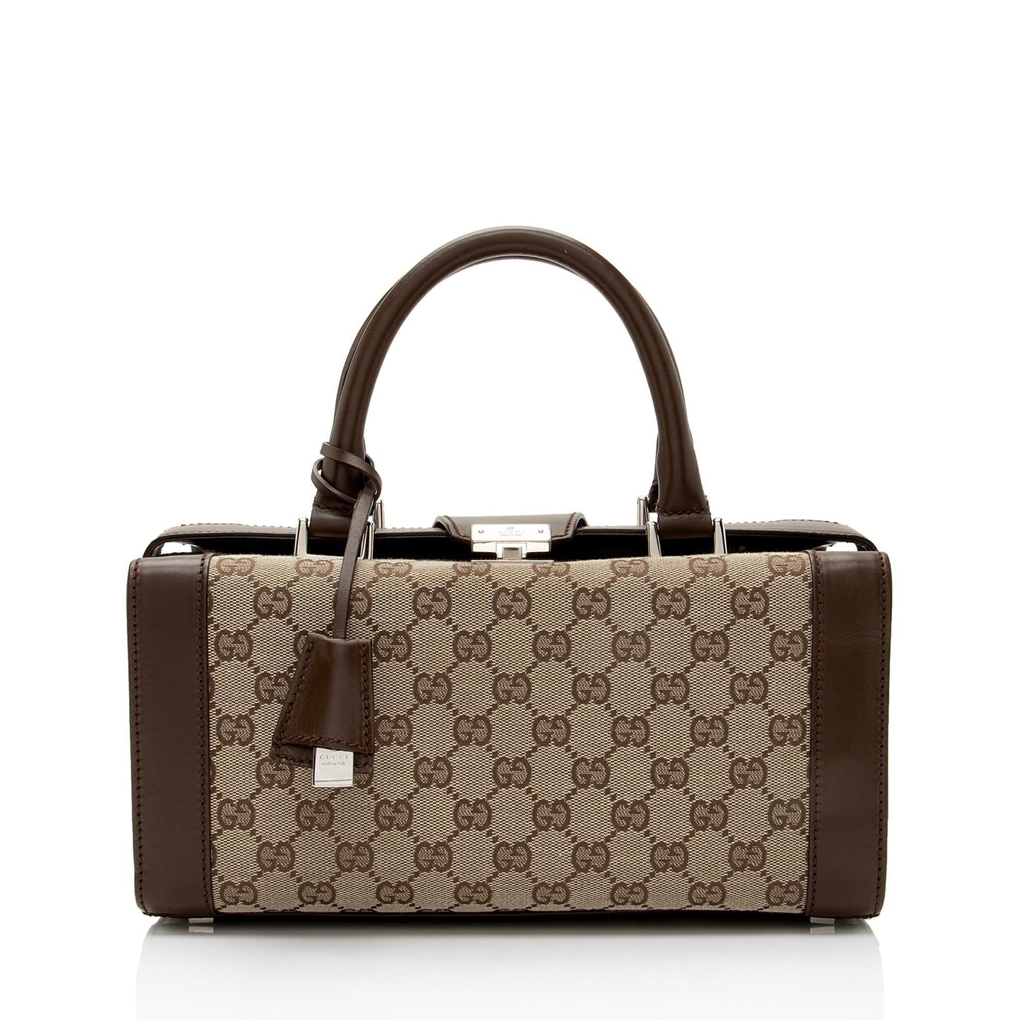Gucci GG Canvas Padlock Top Handle Train Case (SHF-3uBuOE)