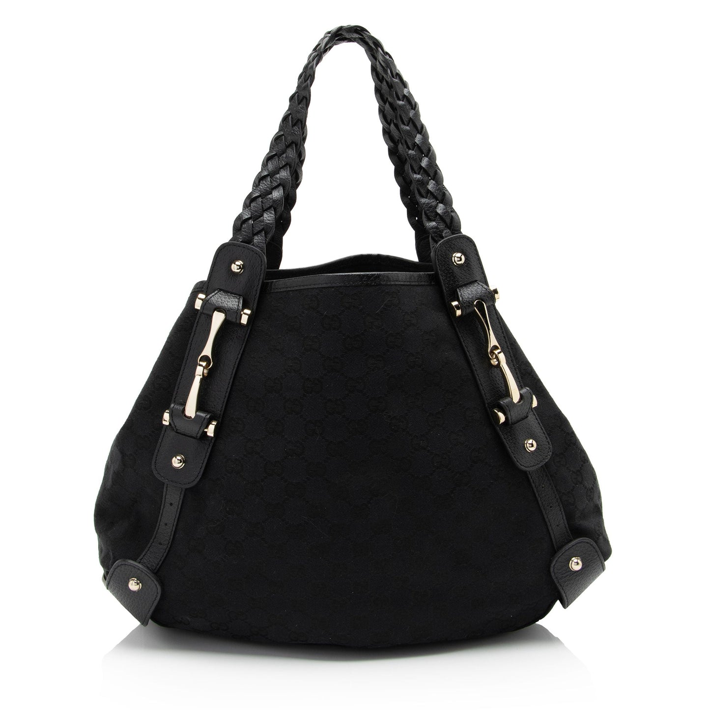 Gucci Leather Canvas Shoulder Bag
