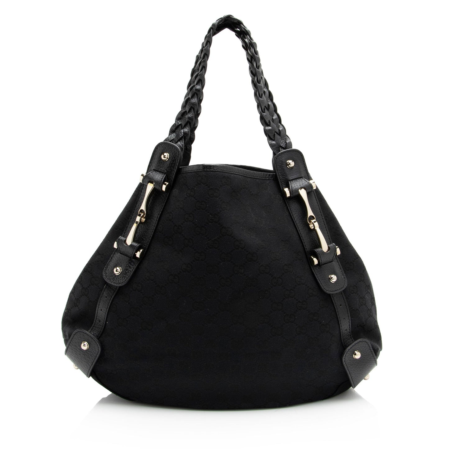 Gucci Leather Canvas Shoulder Bag