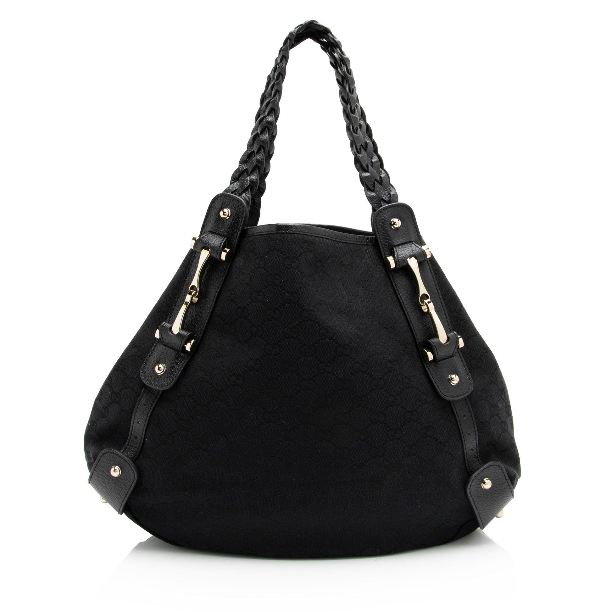 Gucci Leather Canvas Shoulder Bag
