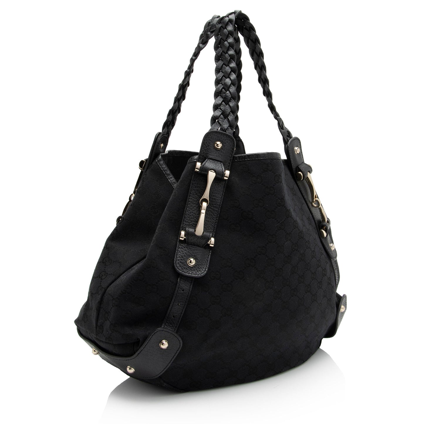 Gucci Leather Canvas Shoulder Bag