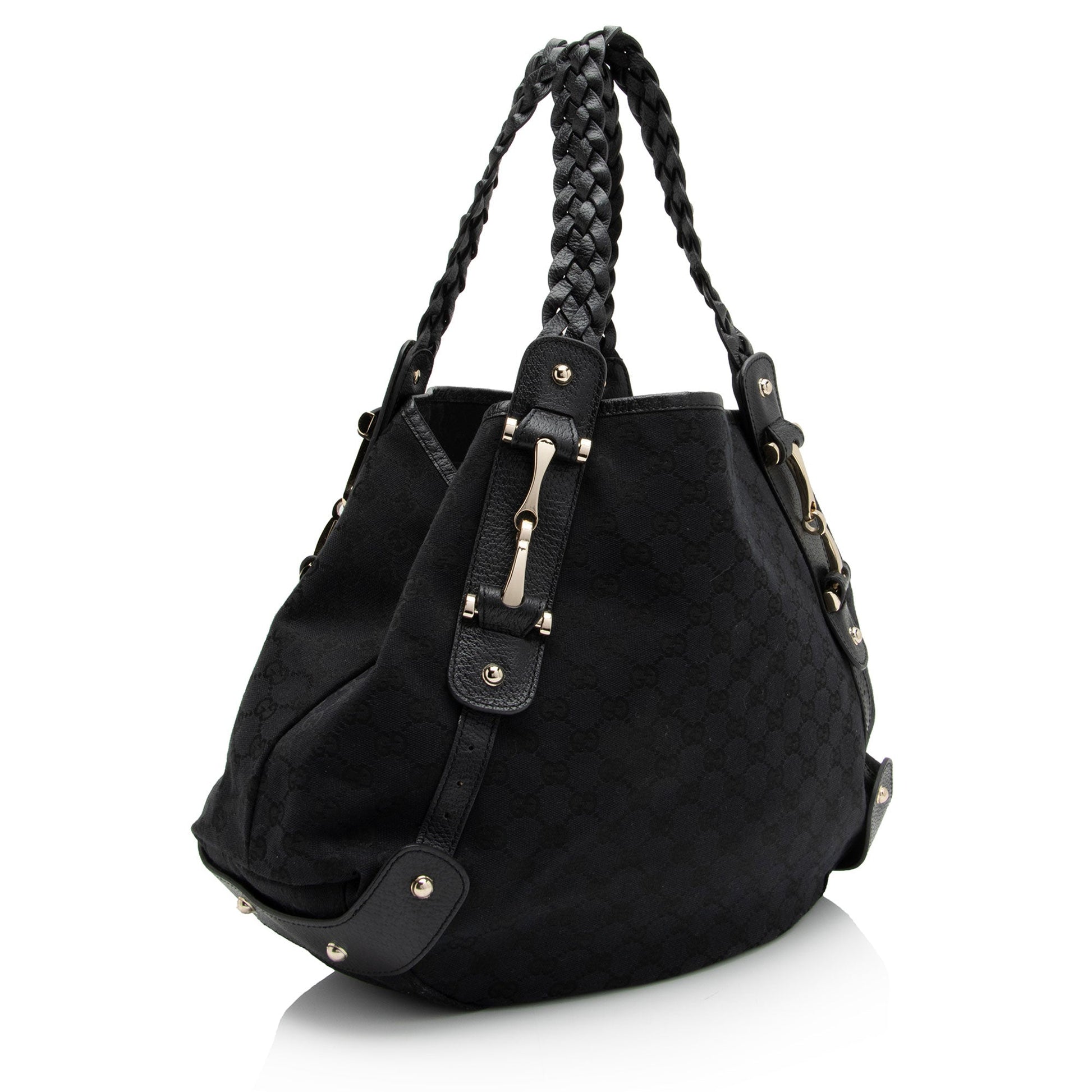 Gucci Leather Canvas Shoulder Bag