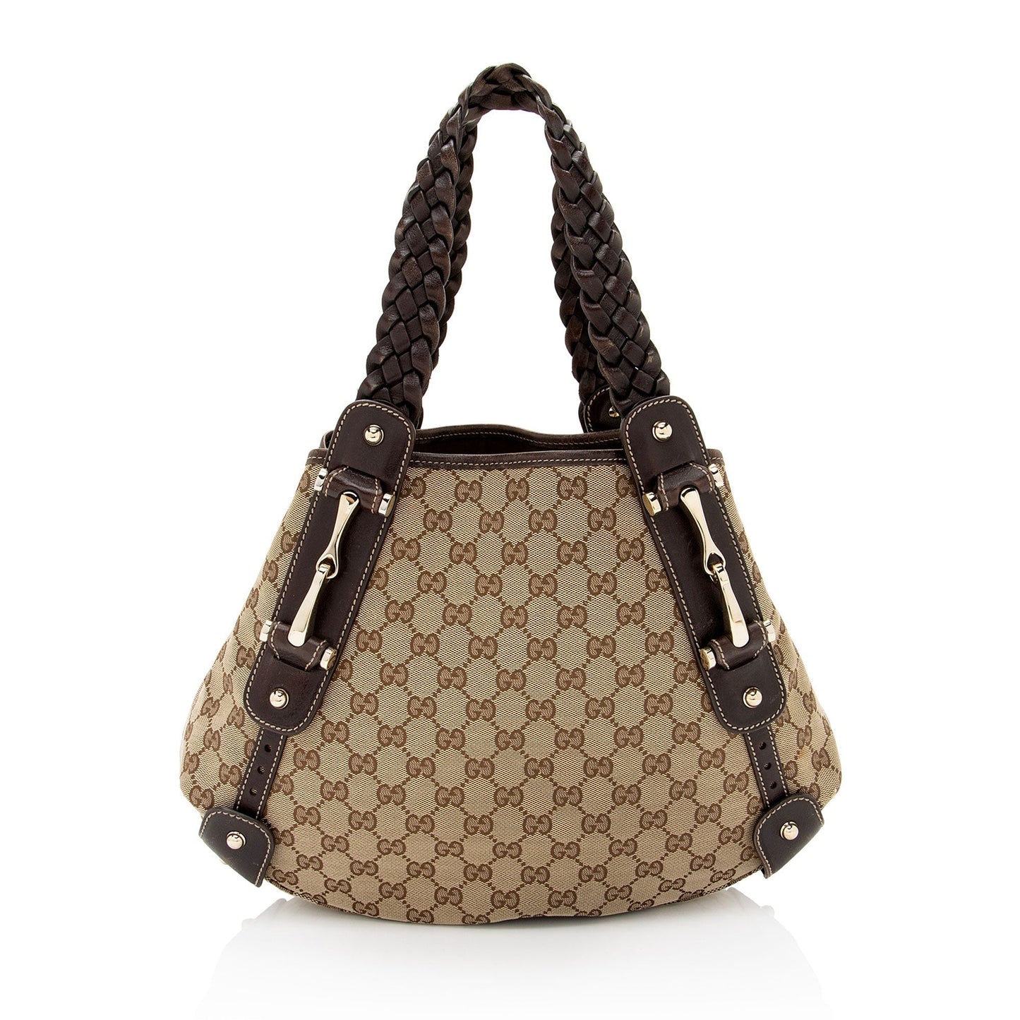 Gucci Leather Canvas Shoulder Bag