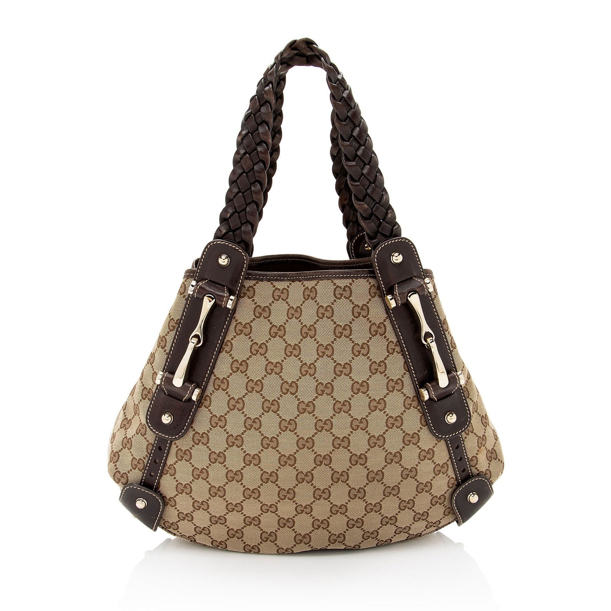 Gucci Leather Canvas Shoulder Bag