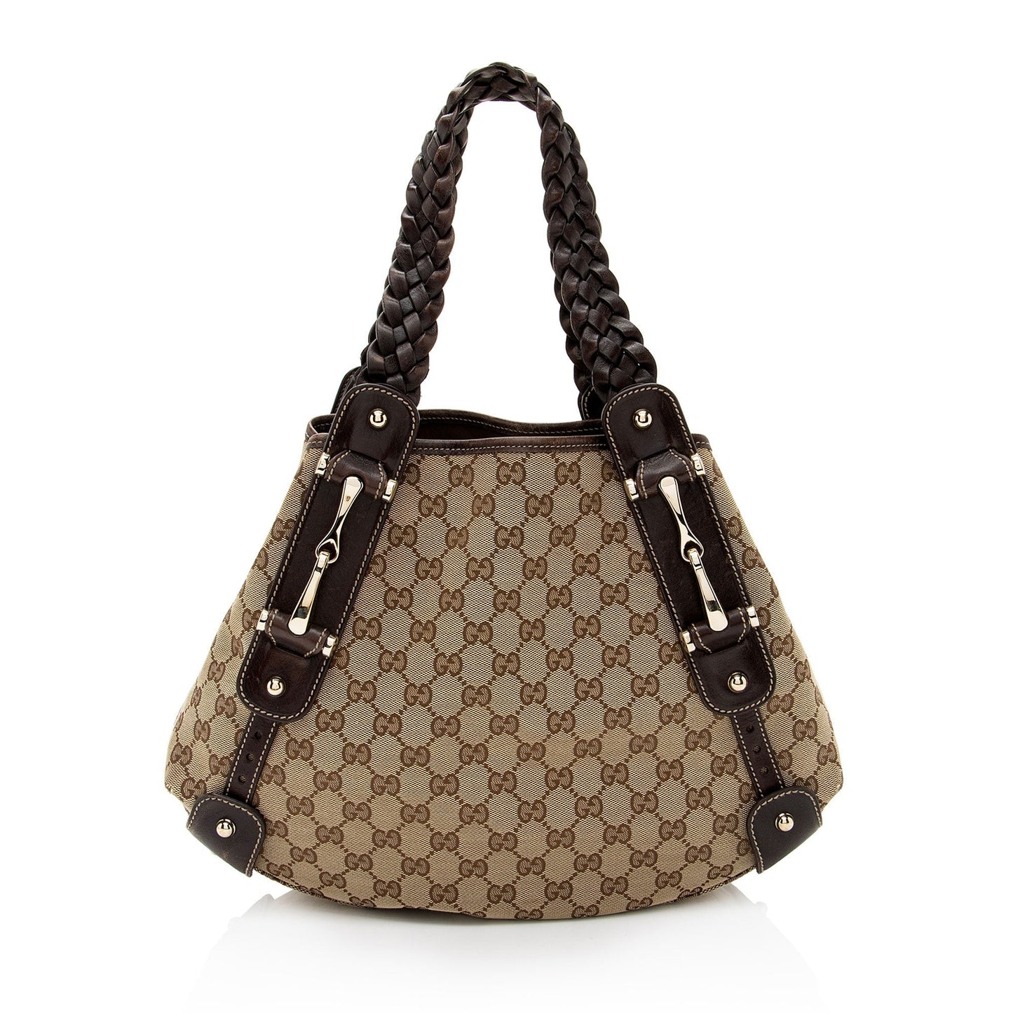 Gucci Leather Canvas Shoulder Bag