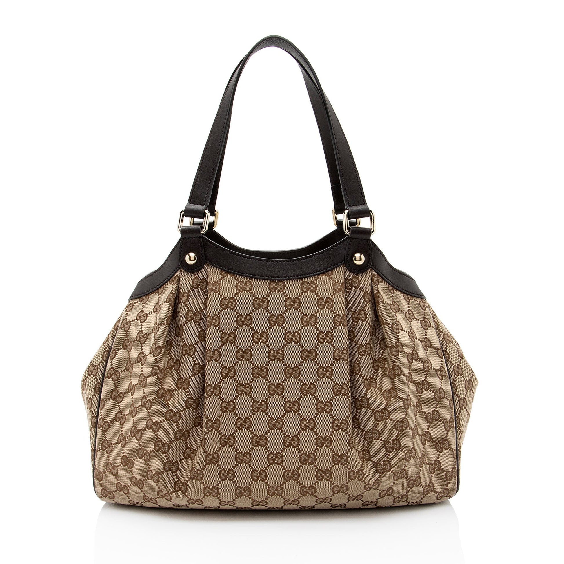 Gucci Leather Canvas Tote