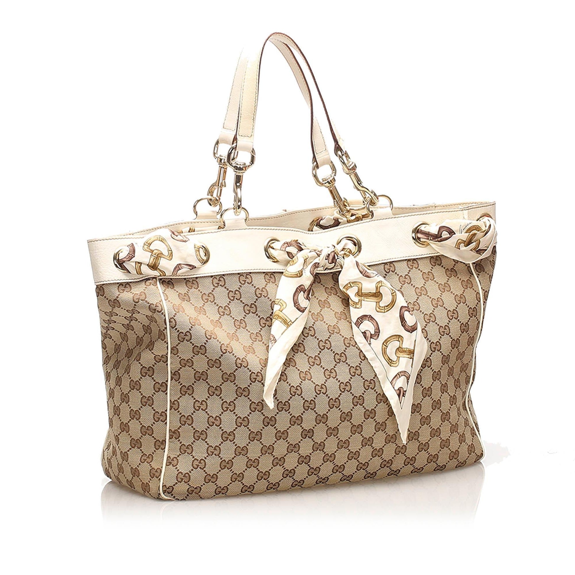 Gucci Leather Canvas Tote Style 5