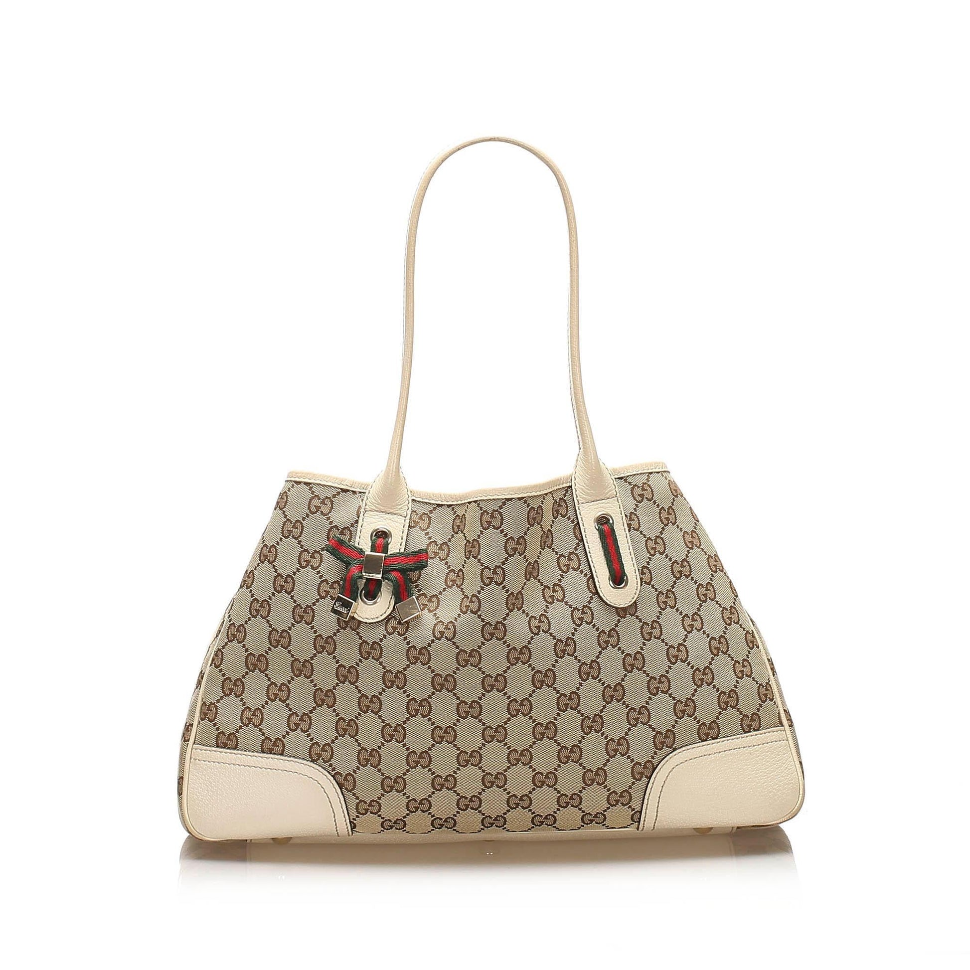 Gucci Princy Leather Canvas Tote Style 1